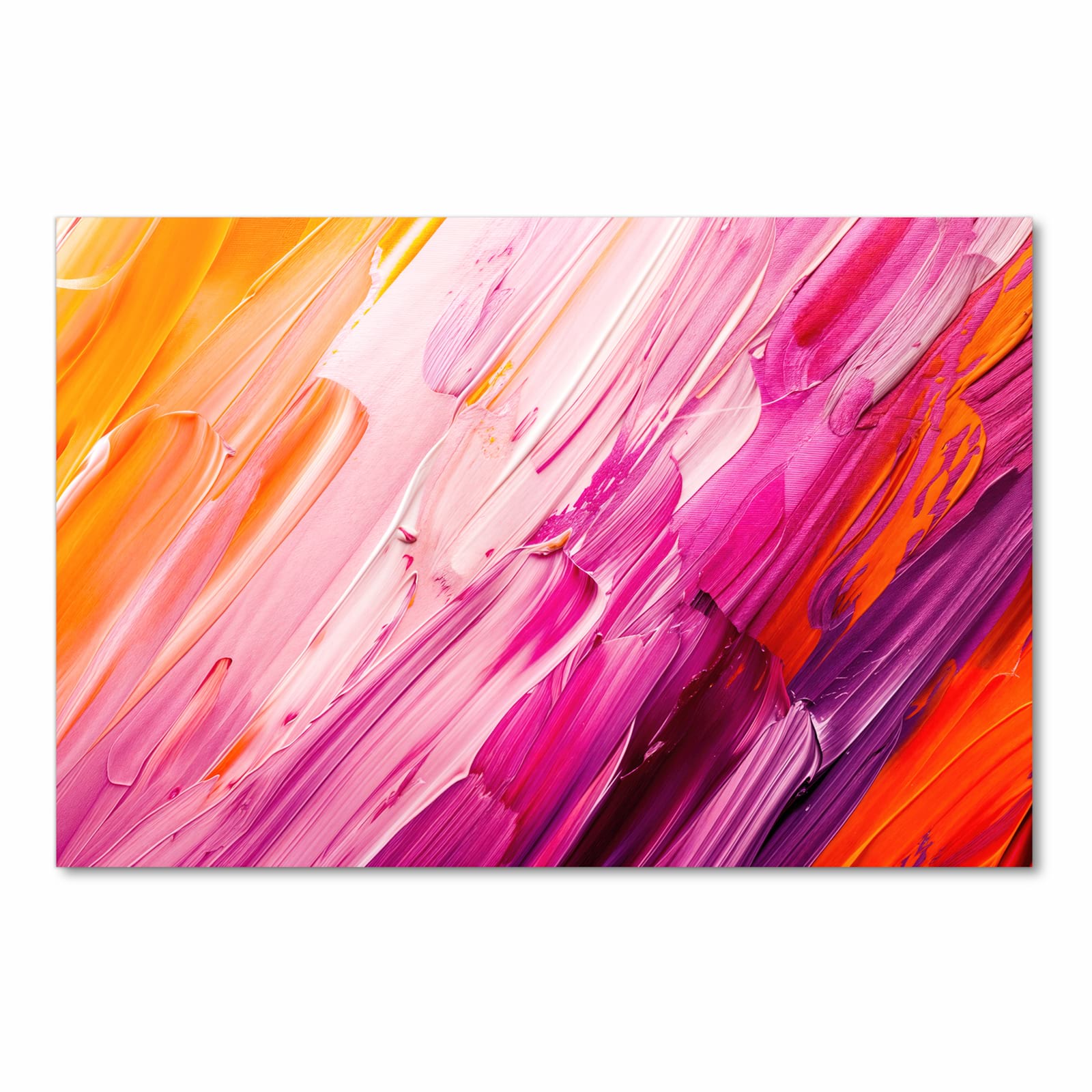 Waschbarer langer Teppich mit Motiv Pinselstriche in Frontansicht