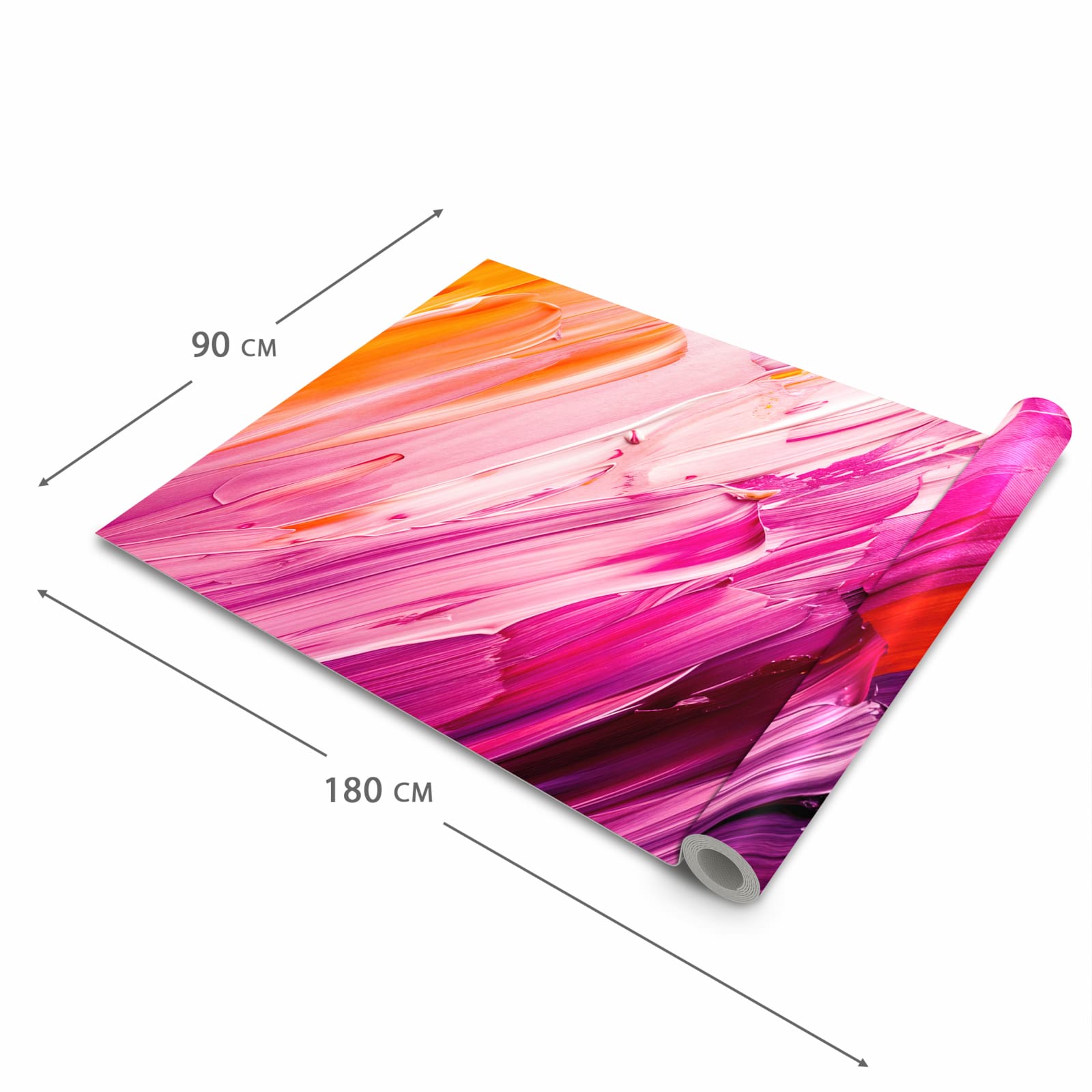 Langlebiger Läufer Eingangsbereich mit Motiv Pinselstriche in der Größe 80x300 cm