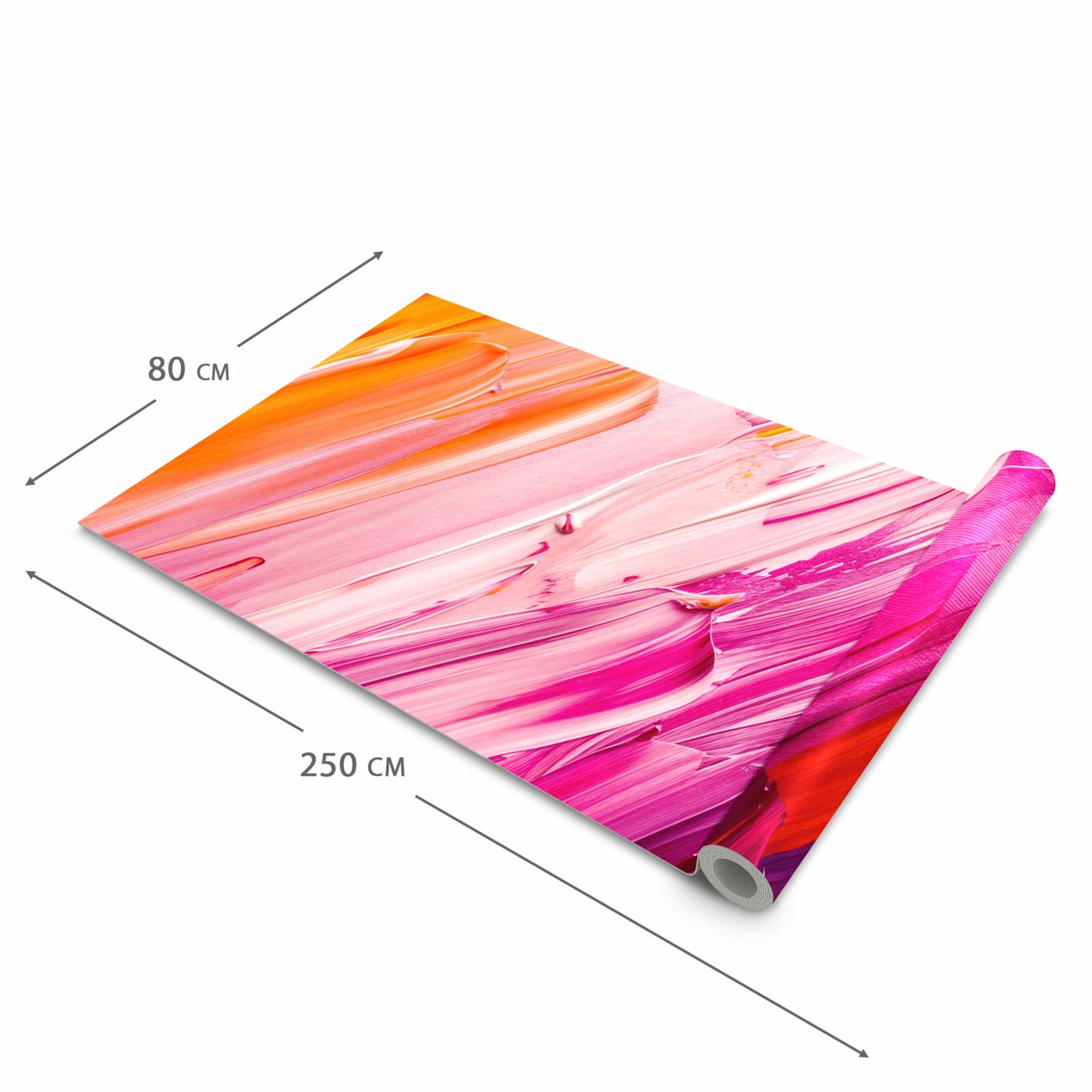 Fleckenresistenter waschbarer Läufer Küche mit Motiv Pinselstriche in der Grösse 80x300 cm