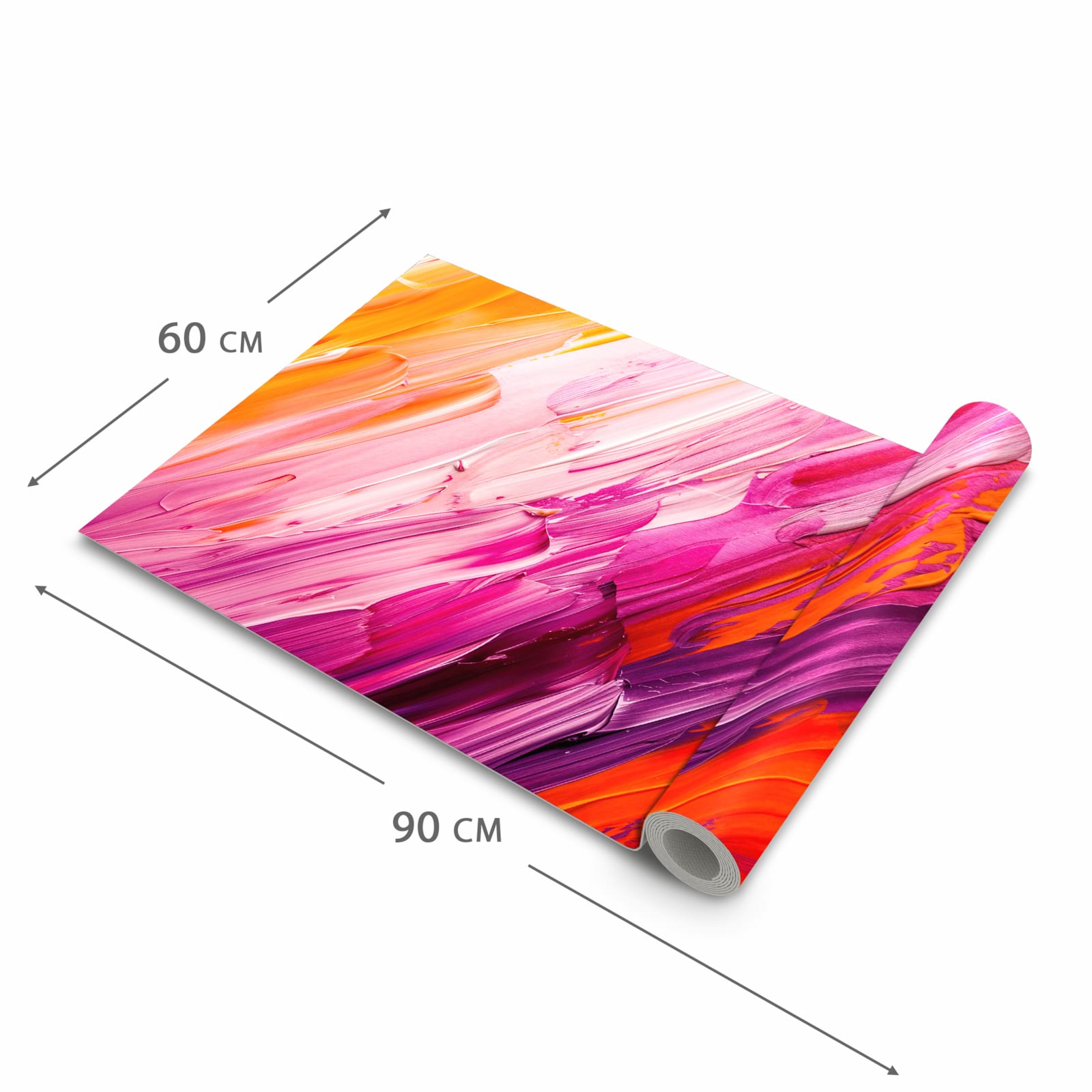 Komfortabler Küchenteppich mit Motiv Pinselstriche in der Grösse 80x300 cm