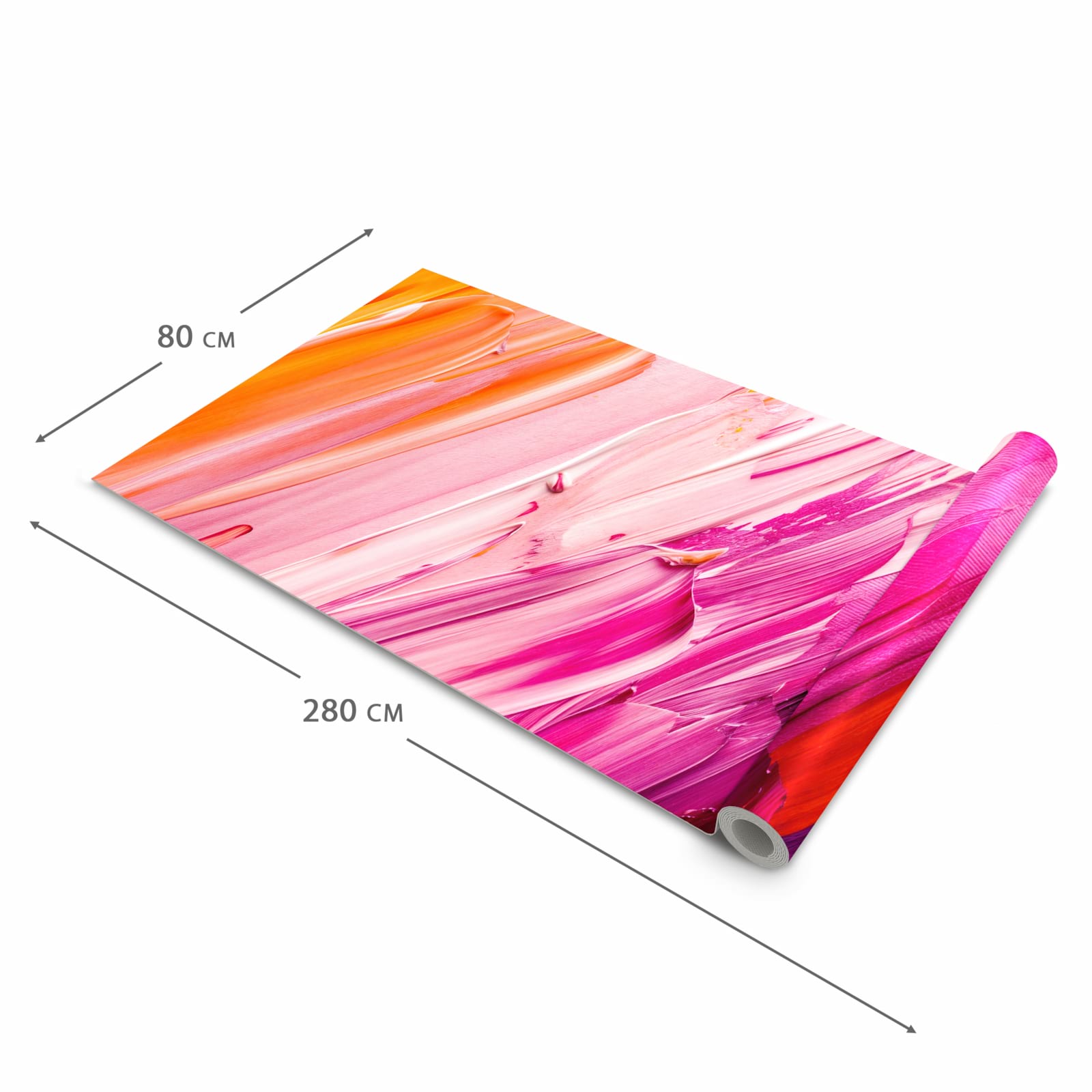 Schmutzabweisender waschbarer Küchenläufer mit Motiv Pinselstriche in der Größe 80x300 cm