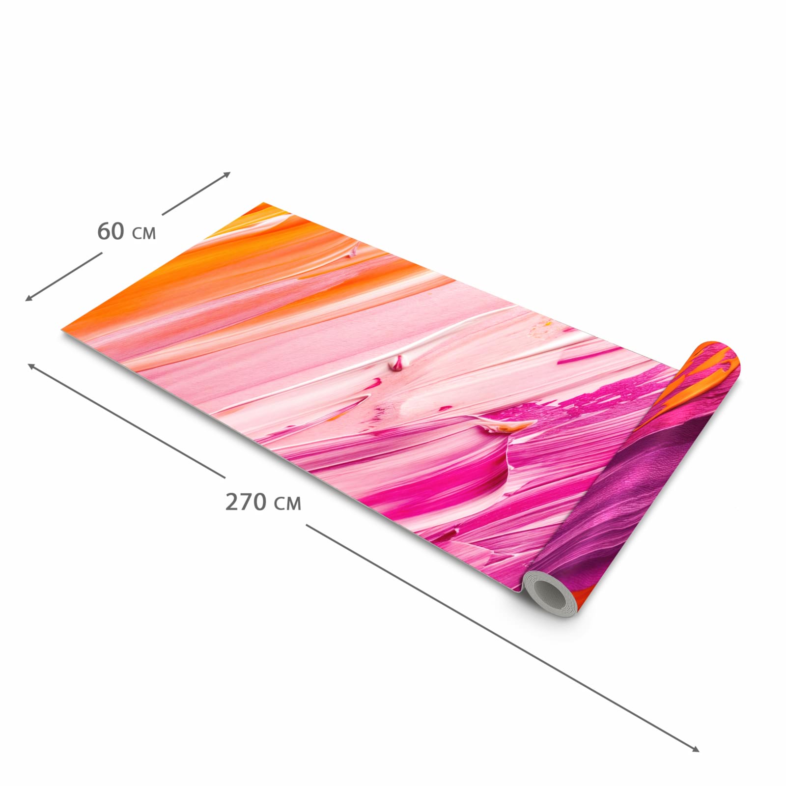 Abriebfester waschbarer Teppich Küche mit Motiv Pinselstriche in der Grösse 80x300 cm