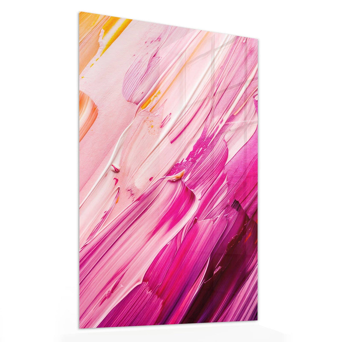 11 Größen – von 30 × 60 bis 60 × 150 cm – Wandbild - Rosa Pinselstriche - Hochformat