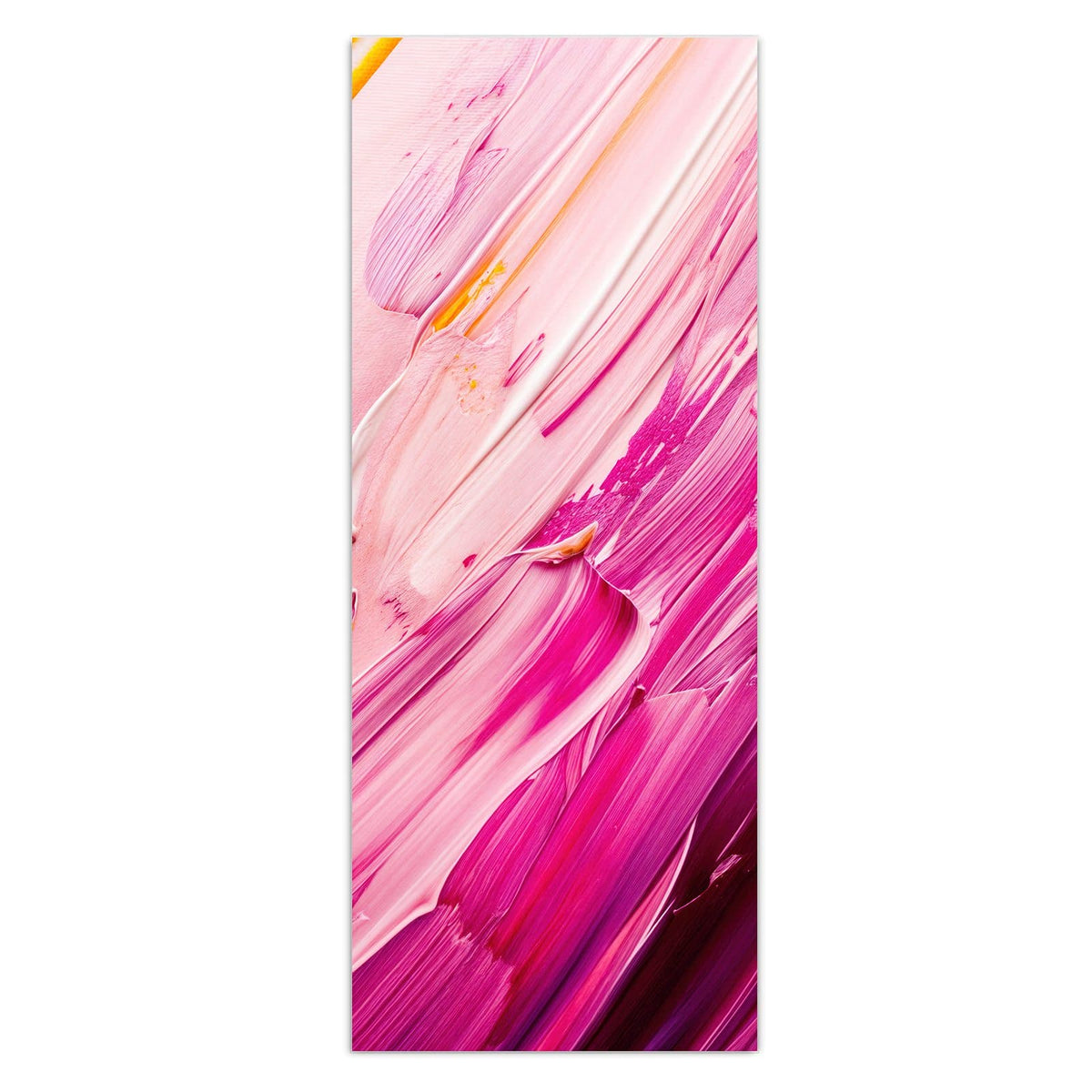 Wandbild - Rosa Pinselstriche - Hochformat – Dicke Striche in Rosa und Magenta