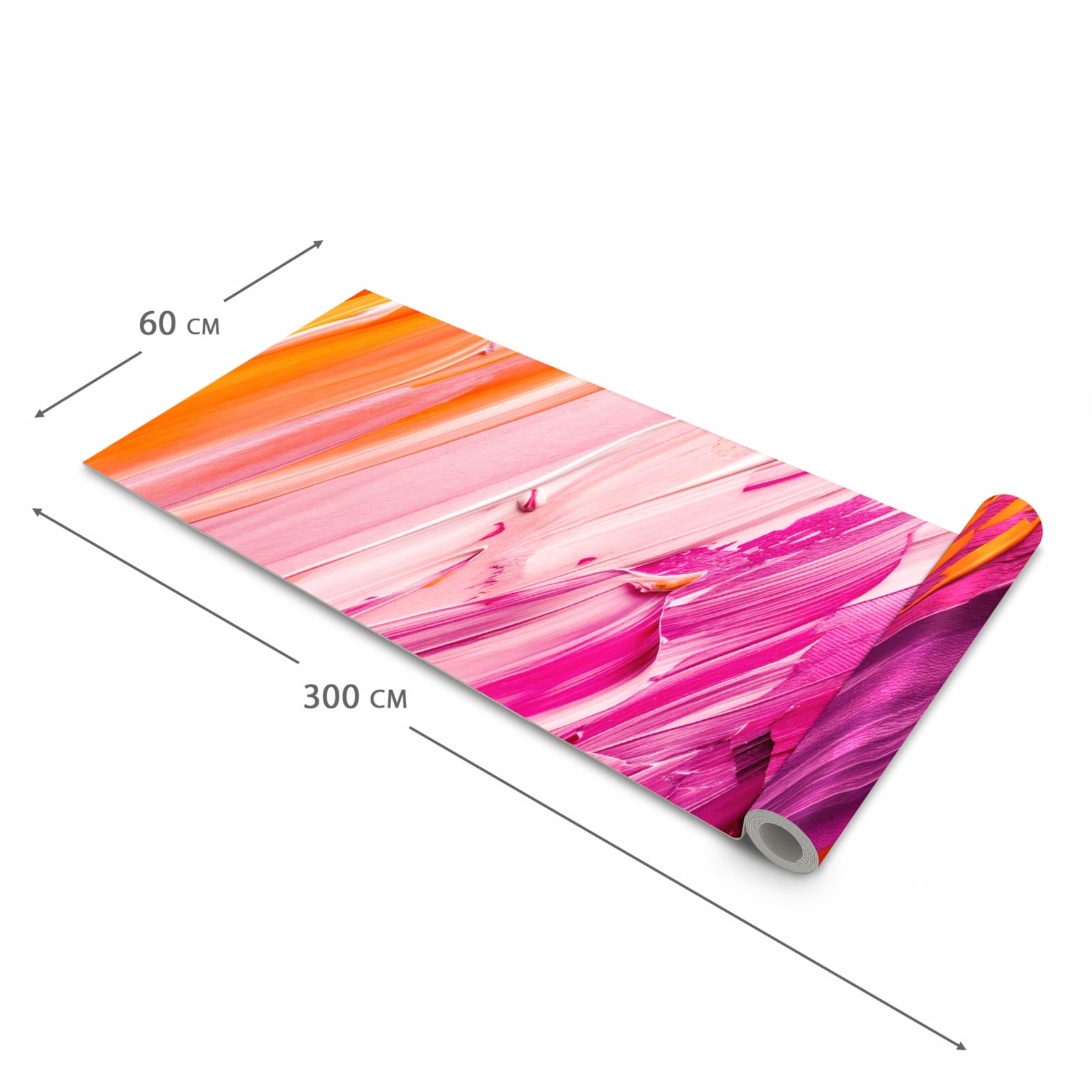 UV-beständiger Küchenläufer mit Motiv Pinselstriche in der Grösse 80x300 cm