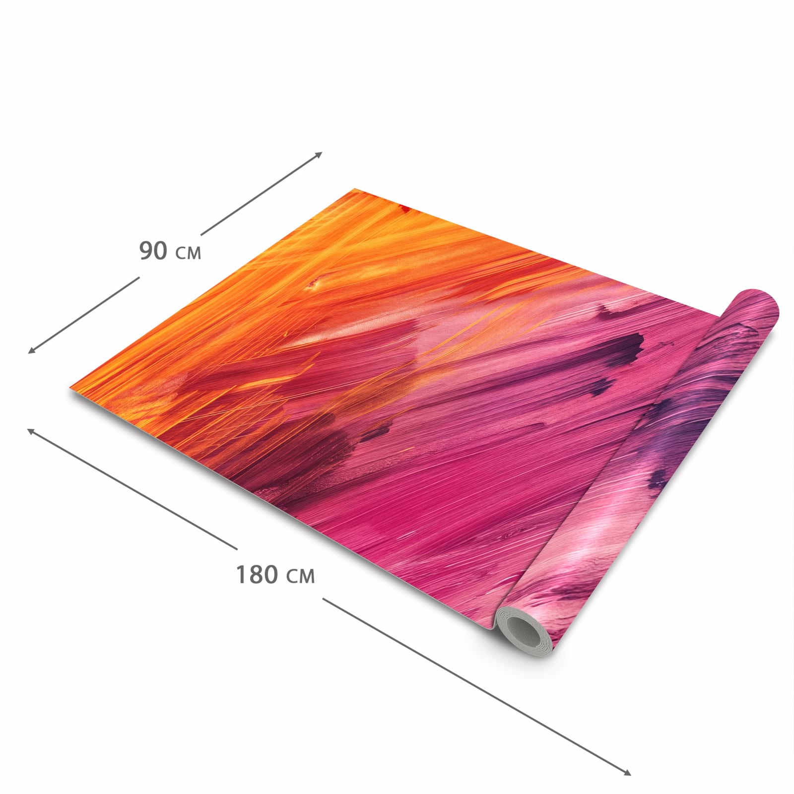 Bodenschonender Küchenteppich mit Motiv Abstrakte Farben in der Grösse 80x280 cm