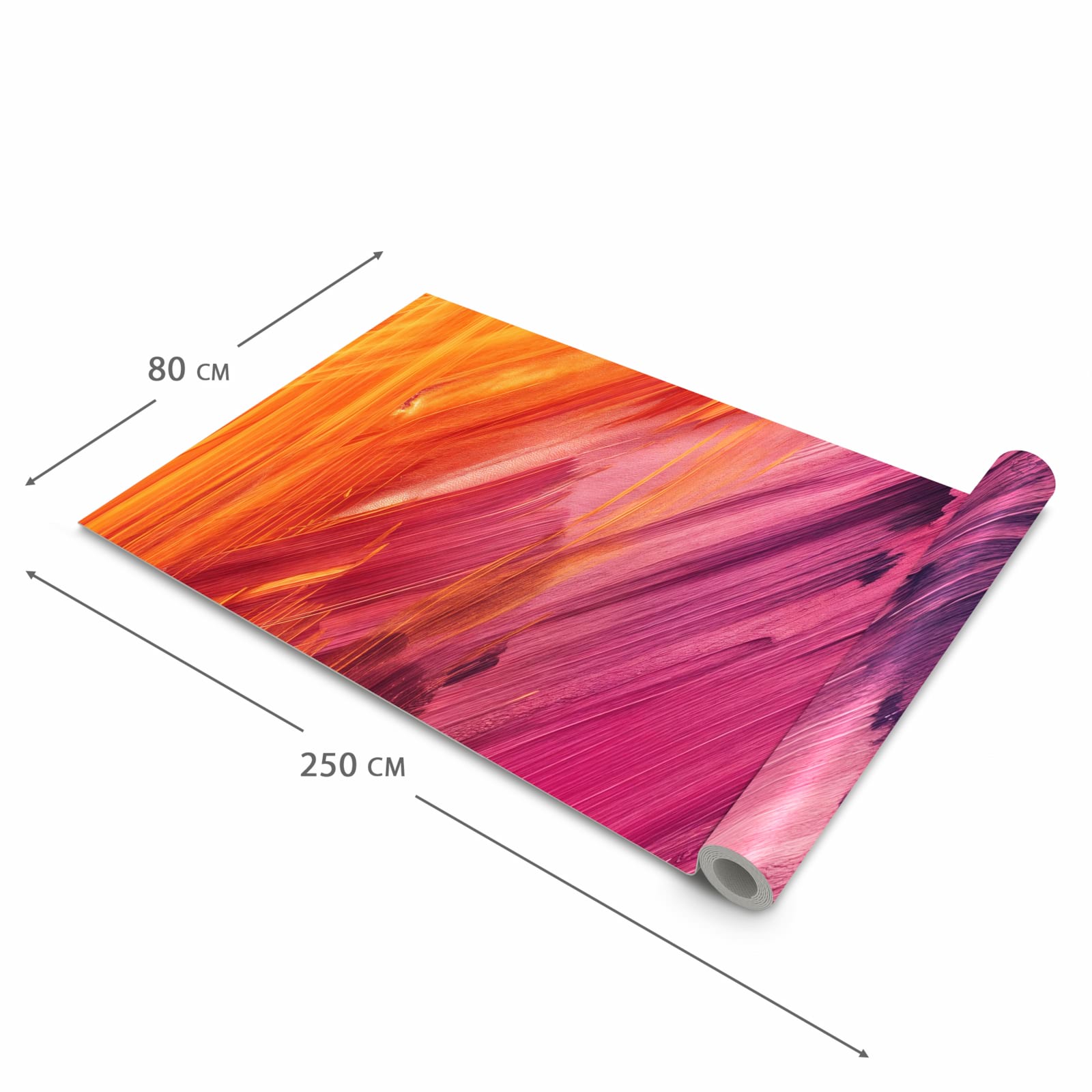 Feuchtigkeitsresistenter Teppich für die Küche mit Motiv Abstrakte Farben in der Grösse 80x280 cm