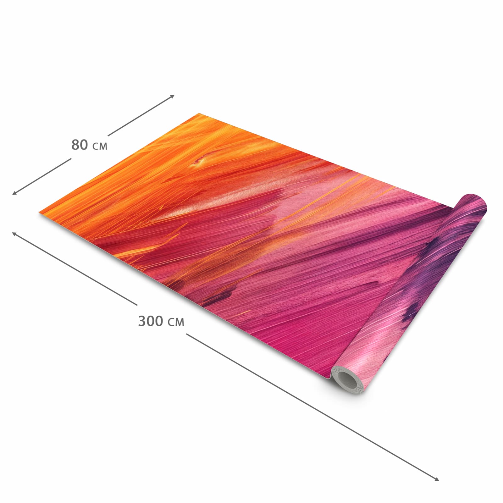 Küchenläufer mit Motiv Abstrakte Farben in der Grösse 80x280 cm für Ordnung & Übersicht