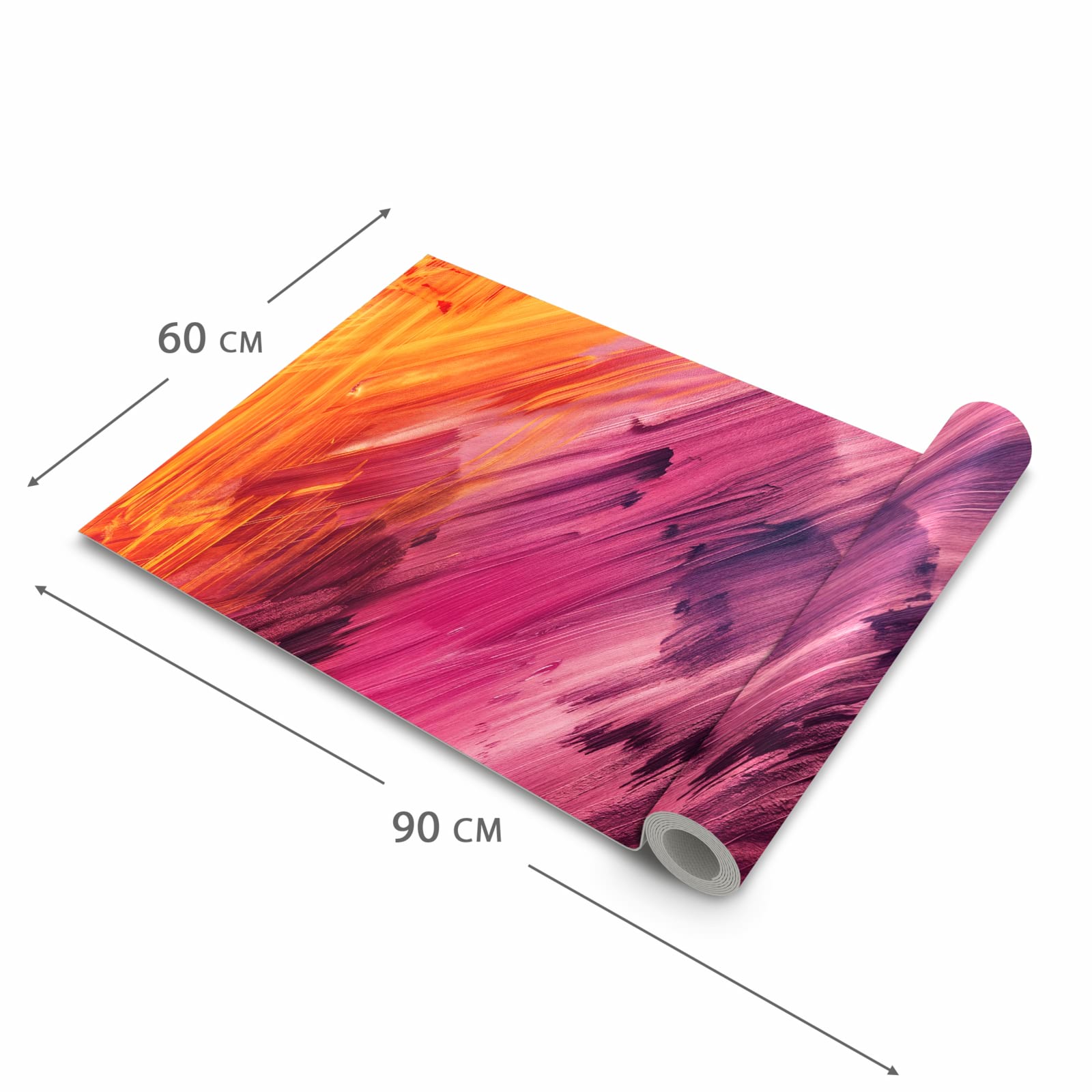 Langlebiger Teppich für Küche mit Motiv Abstrakte Farben in der Grösse 80x280 cm