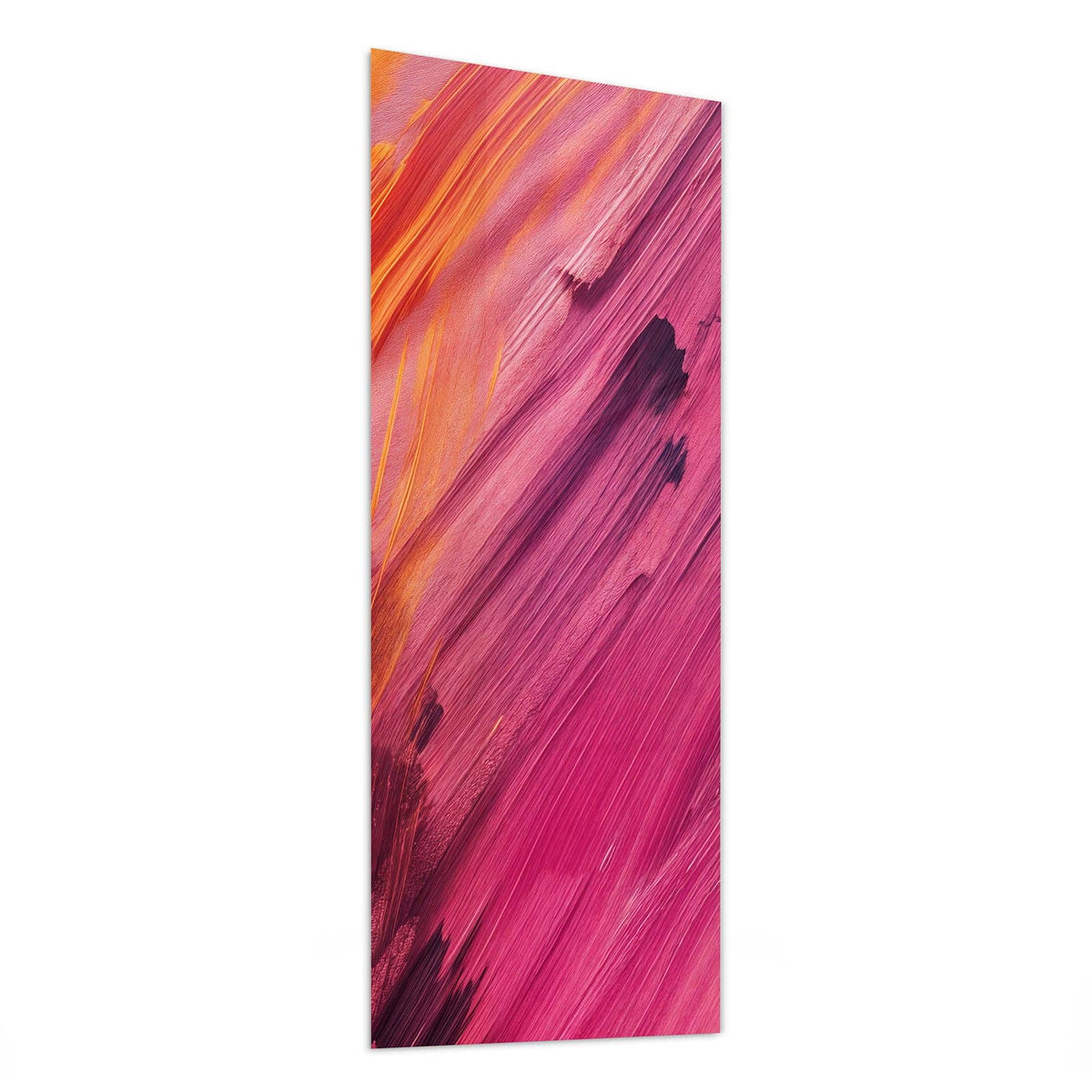Glasbild Diagonale Farbstriche von der Seite, 4 mm Echtglas