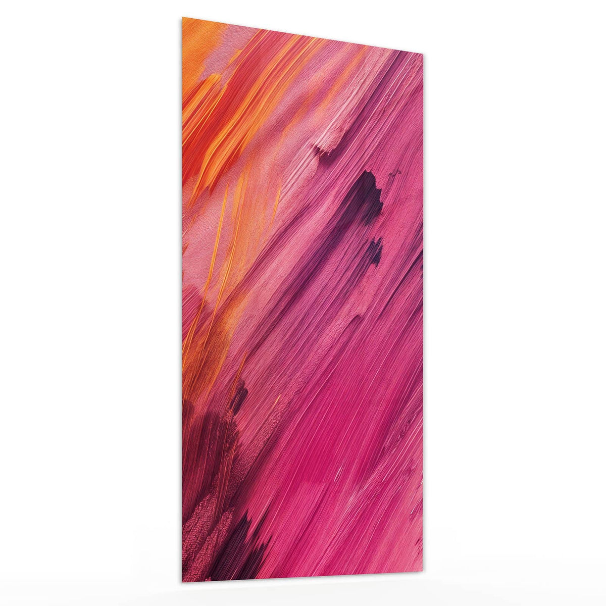 Glasbild Diagonale Farbstriche von der Seite, 4 mm Echtglas