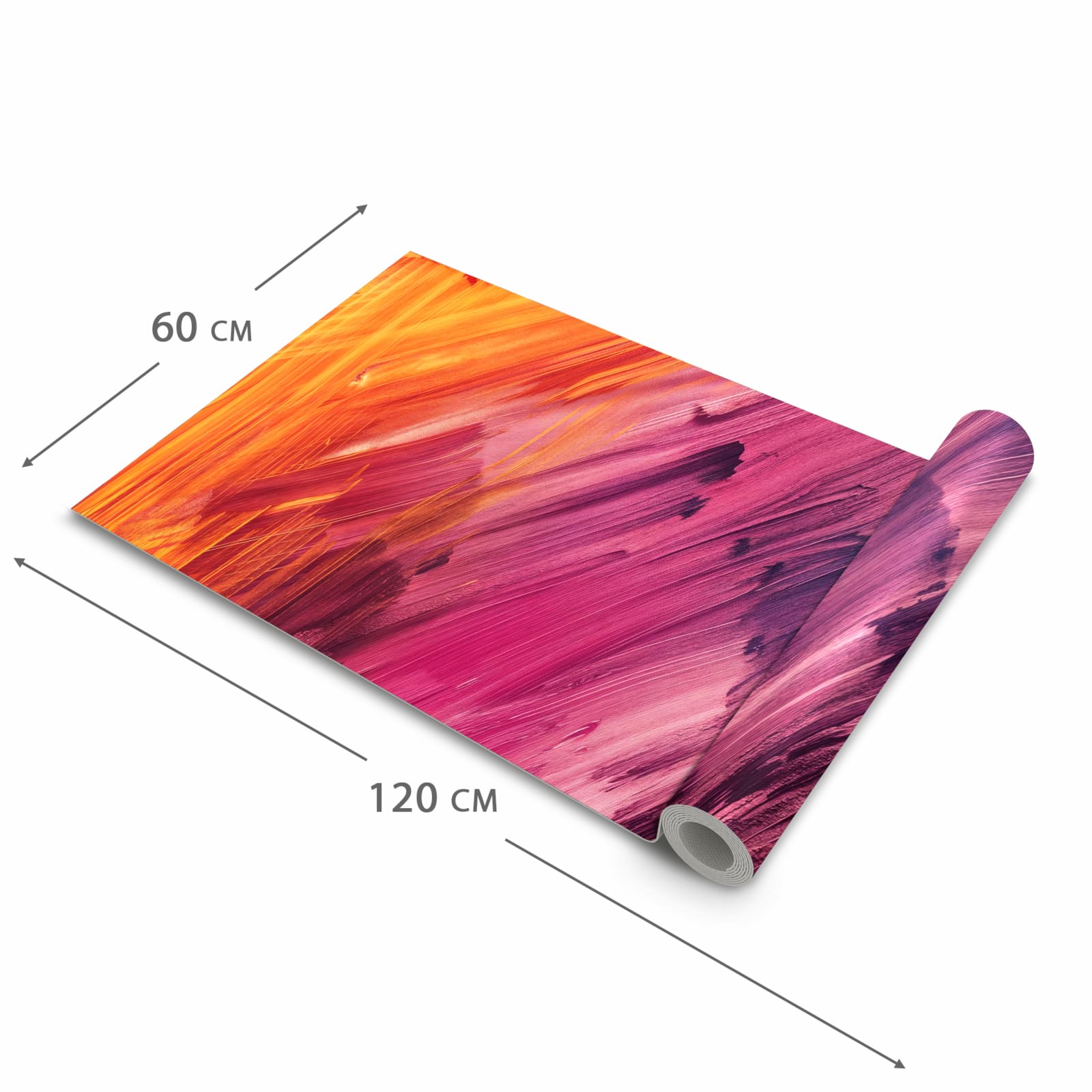 Waschbarer rutschfester Küchenläufer mit Motiv Abstrakte Farben in der Grösse 80x280 cm