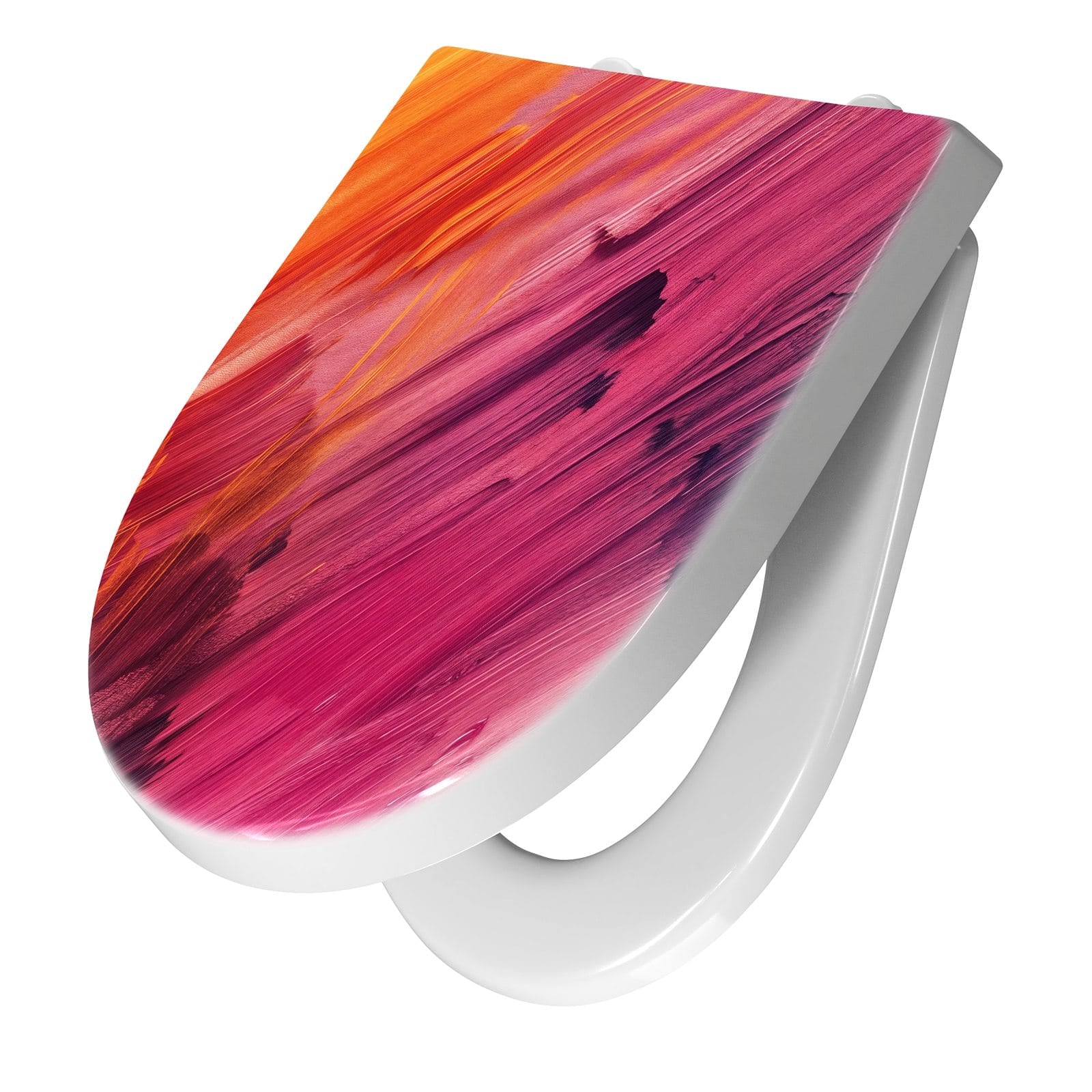 WC-Sitz mit Absenkautomatik Abstrakte Farben