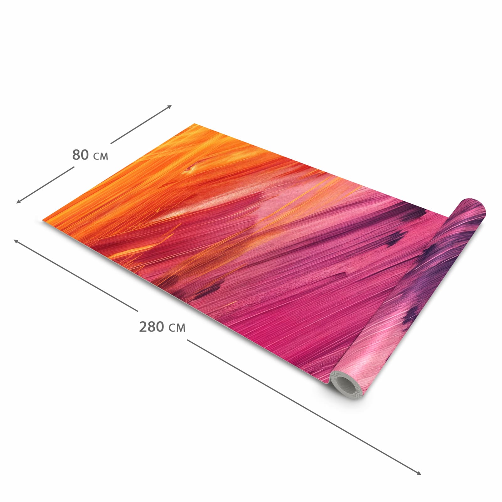 Bodenschonender Küchenteppich mit Motiv Abstrakte Farben in der Grösse 80x280 cm