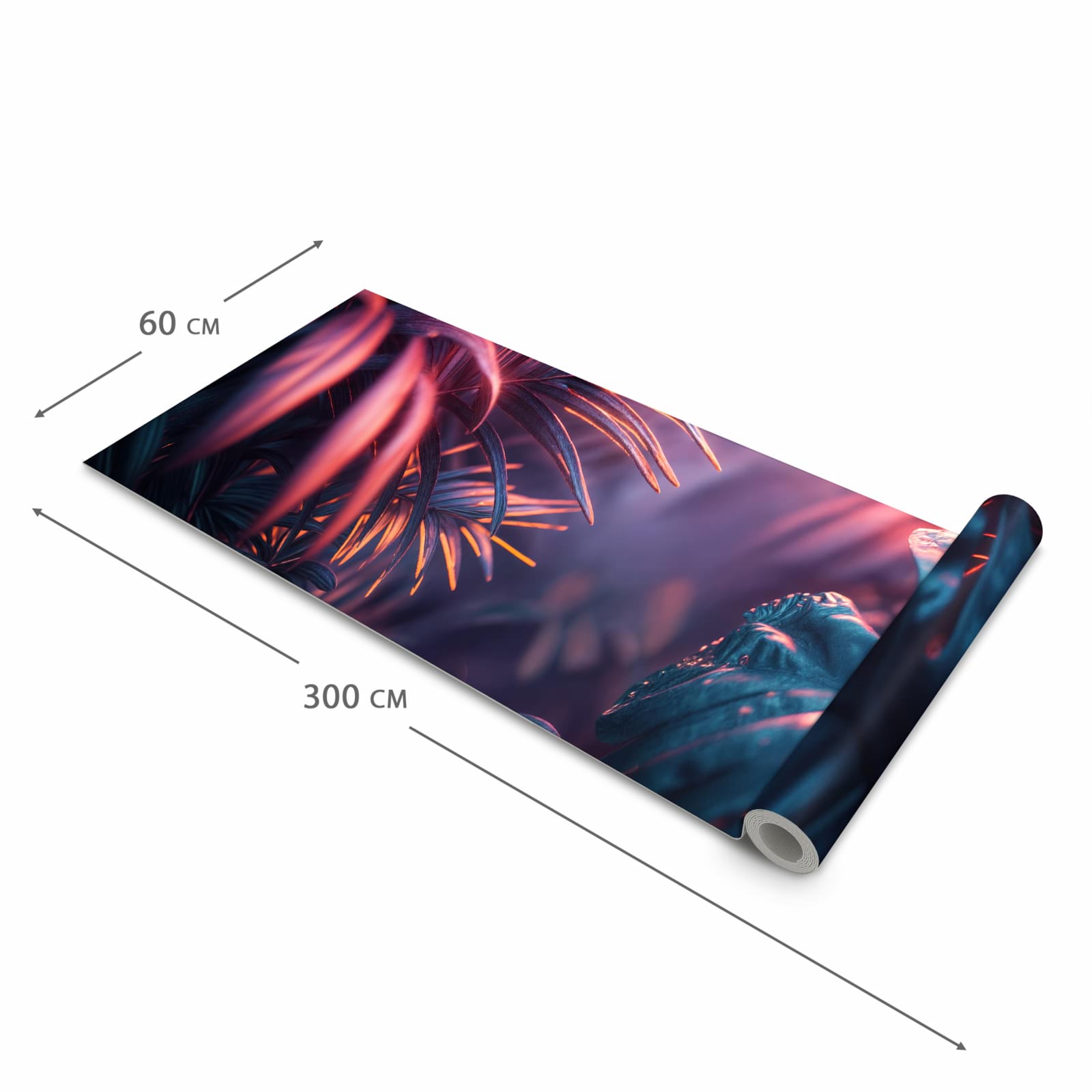 Wasserabweisender Küchenläufer mit Motiv Lichtdurchfluteter Dschungel in der Grösse 80x280 cm