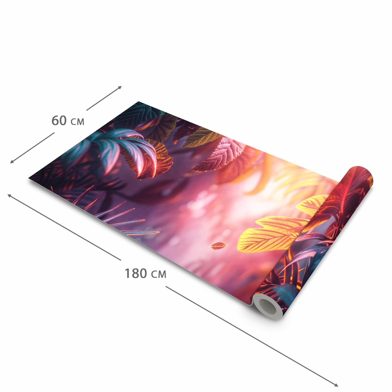 Abriebfester Küchenteppich mit Motiv Lichtdurchfluteter Dschungel in der Grösse 80x280 cm