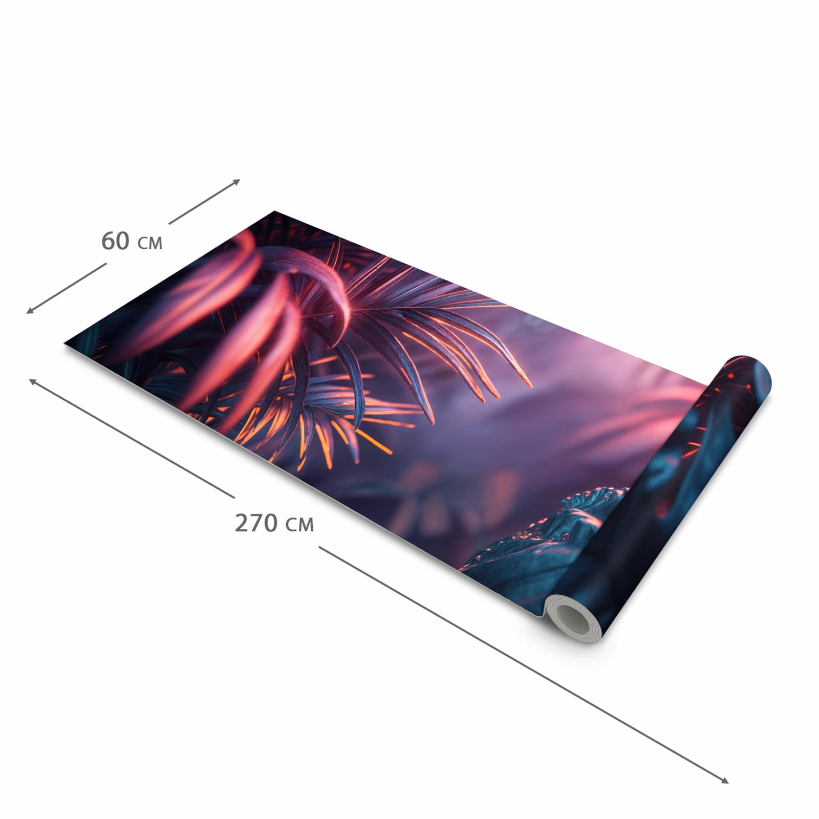 Komfortabler Küchenläufer mit Motiv Lichtdurchfluteter Dschungel in der Grösse 80x280 cm