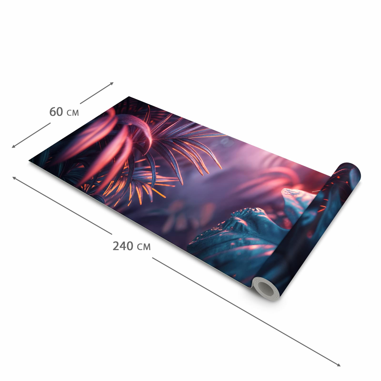 UV-beständiger Küchenläufer mit Motiv Lichtdurchfluteter Dschungel in der Grösse 80x280 cm