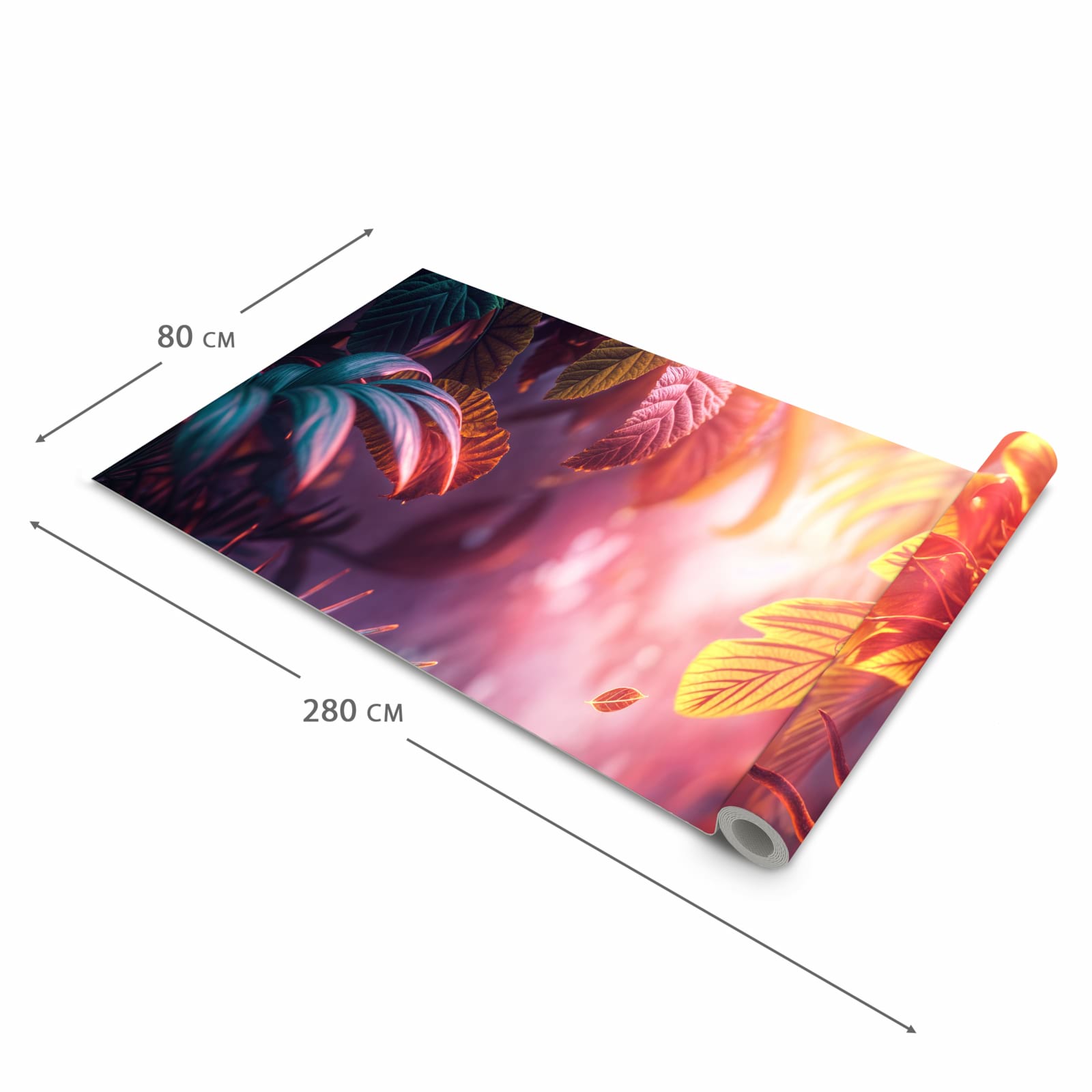 Langlebiger waschbarer Küchenläufer mit Motiv Lichtdurchfluteter Dschungel in der Grösse 80x280 cm