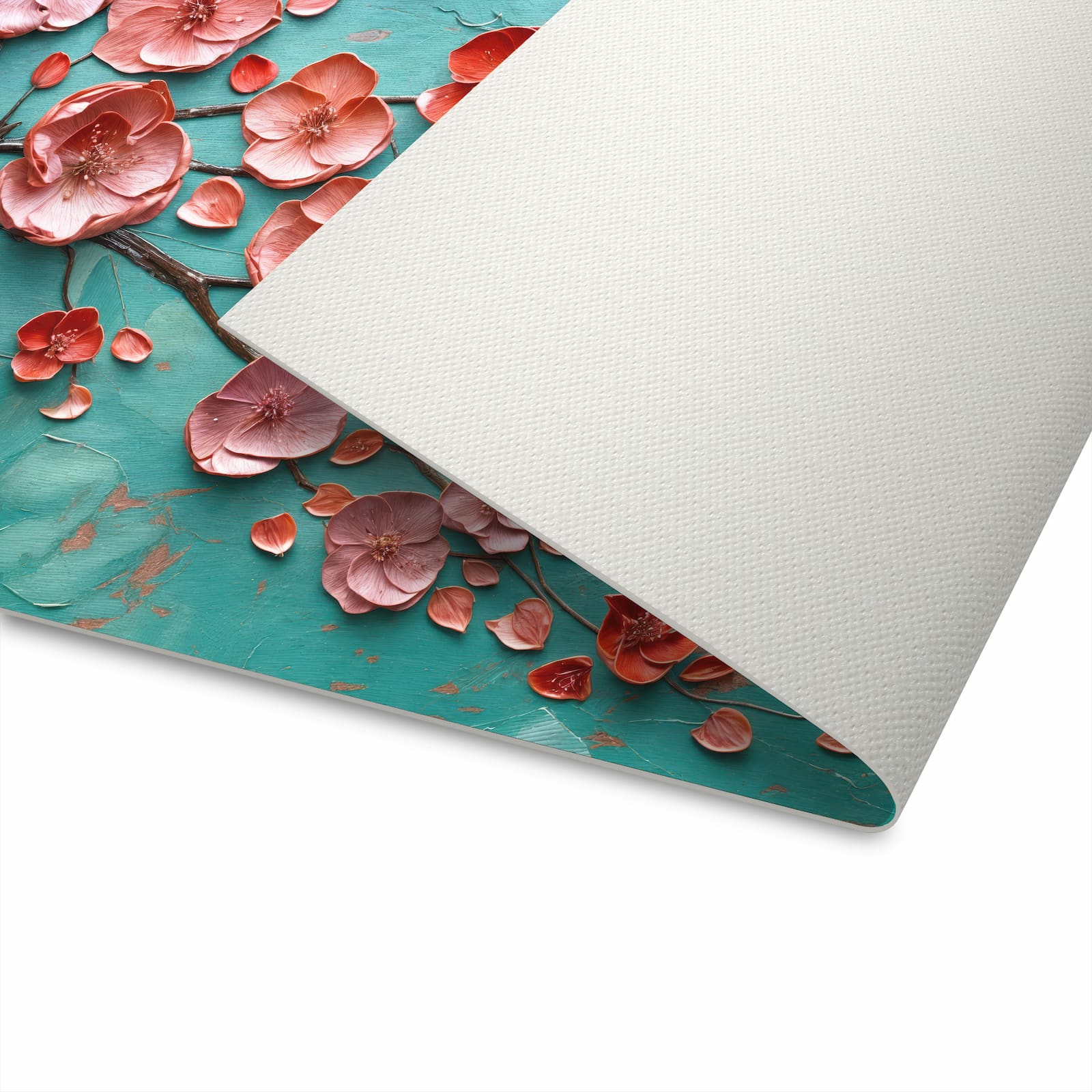 Waschbarer Küchenteppich mit Motiv Blütenbaum Kunst für angenehme Haptik