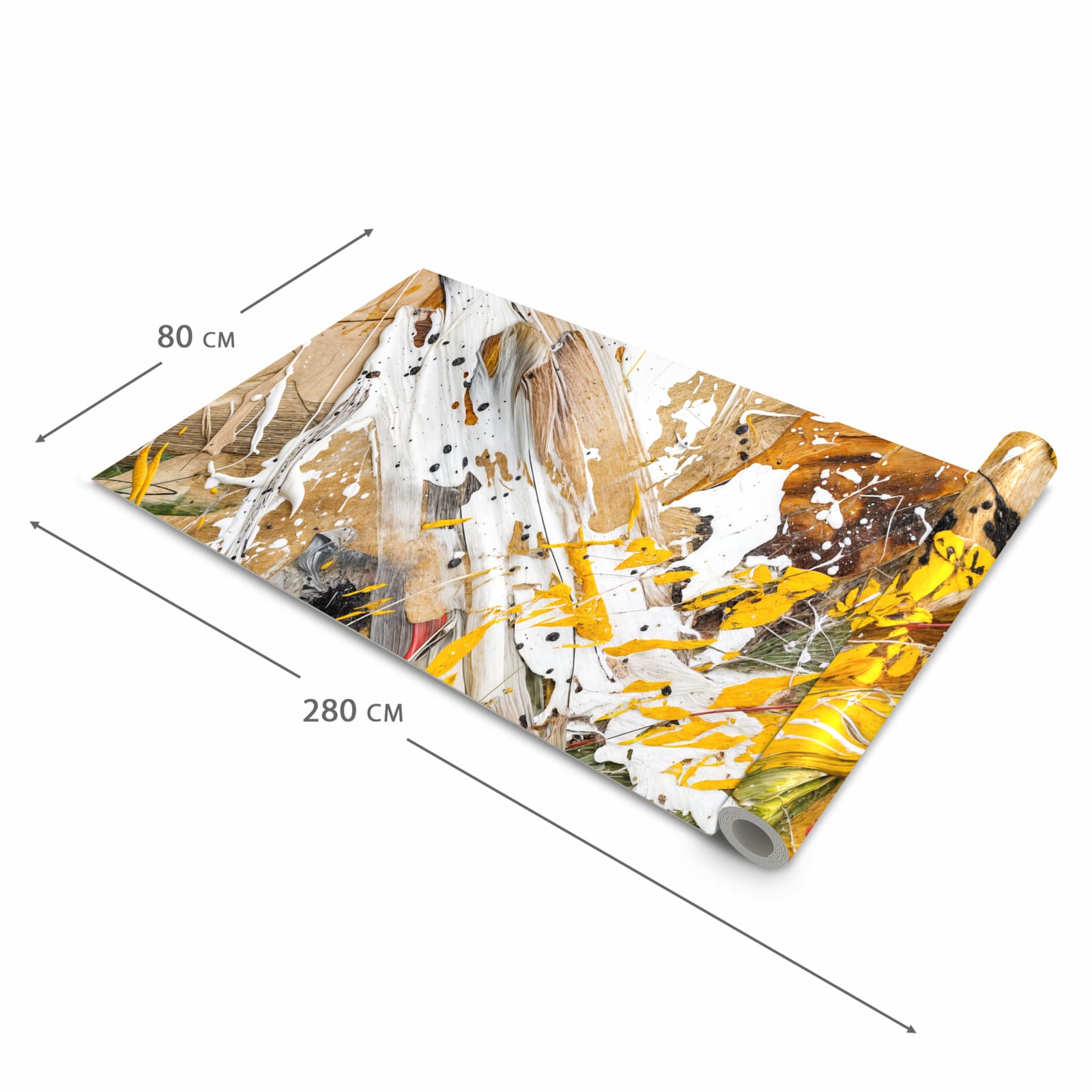 Pflegeleichter Läufer Eingangsbereich mit Motiv Abstrakte Malerei in der Größe 80x250 cm