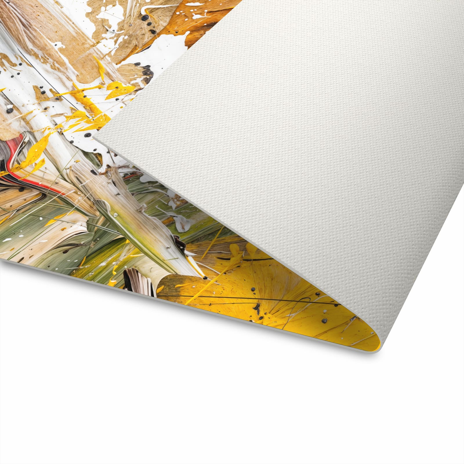 Leicht waschbarer Küchenteppich mit Motiv Abstrakte Malerei in moderner Küche