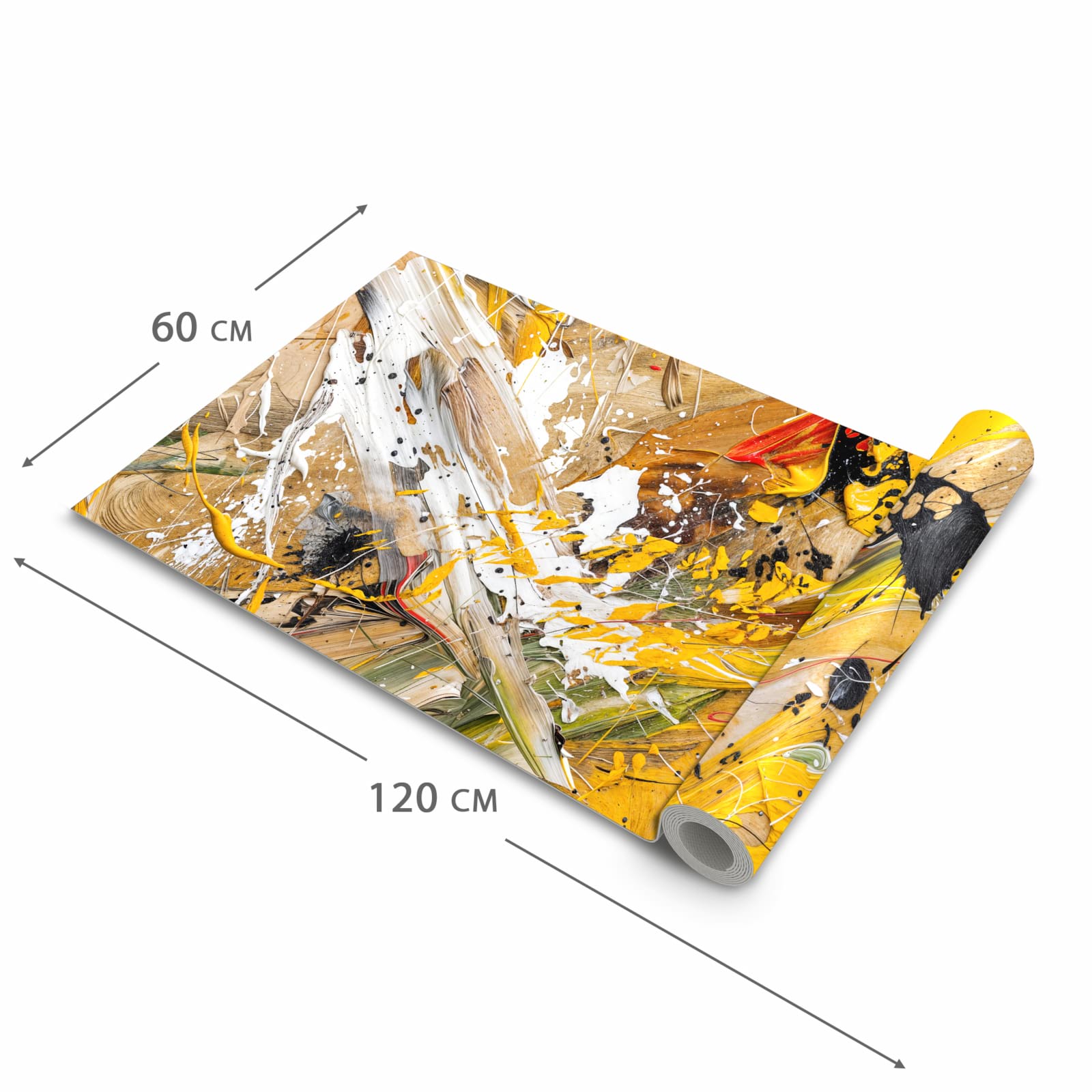 Abriebfester Küchenläufer mit Motiv Abstrakte Malerei in der Grösse 80x250 cm