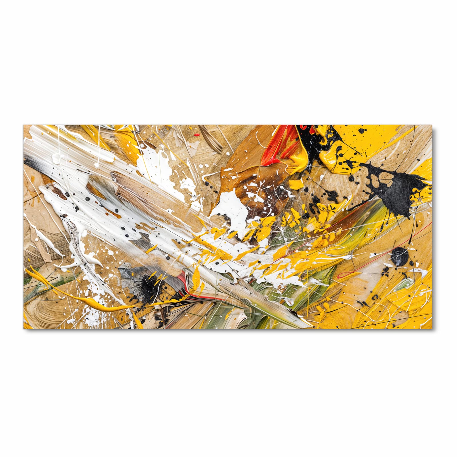 Bodenschonender rutschfester Küchenteppich mit Motiv Abstrakte Malerei in Frontansicht