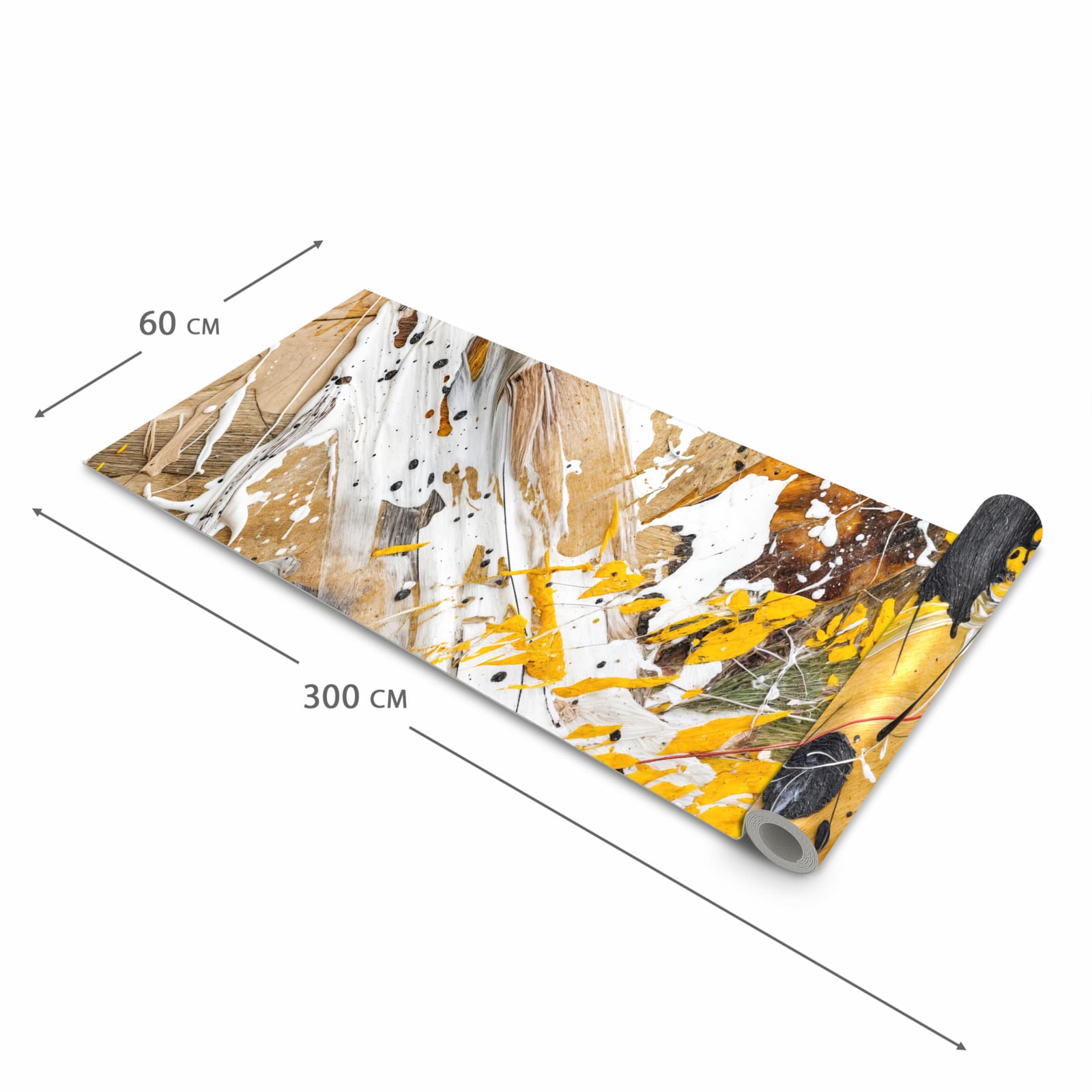Schmutzabweisender Teppichläufer für die Küche mit Motiv Abstrakte Malerei in der Grösse 80x250 cm