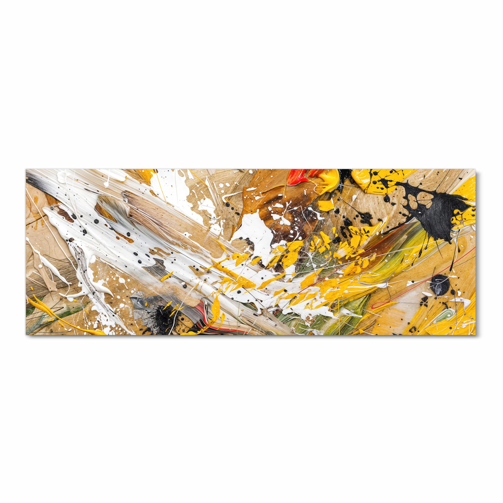 Fleckenresistenter rutschfester Küchenteppich mit Motiv Abstrakte Malerei in Frontansicht