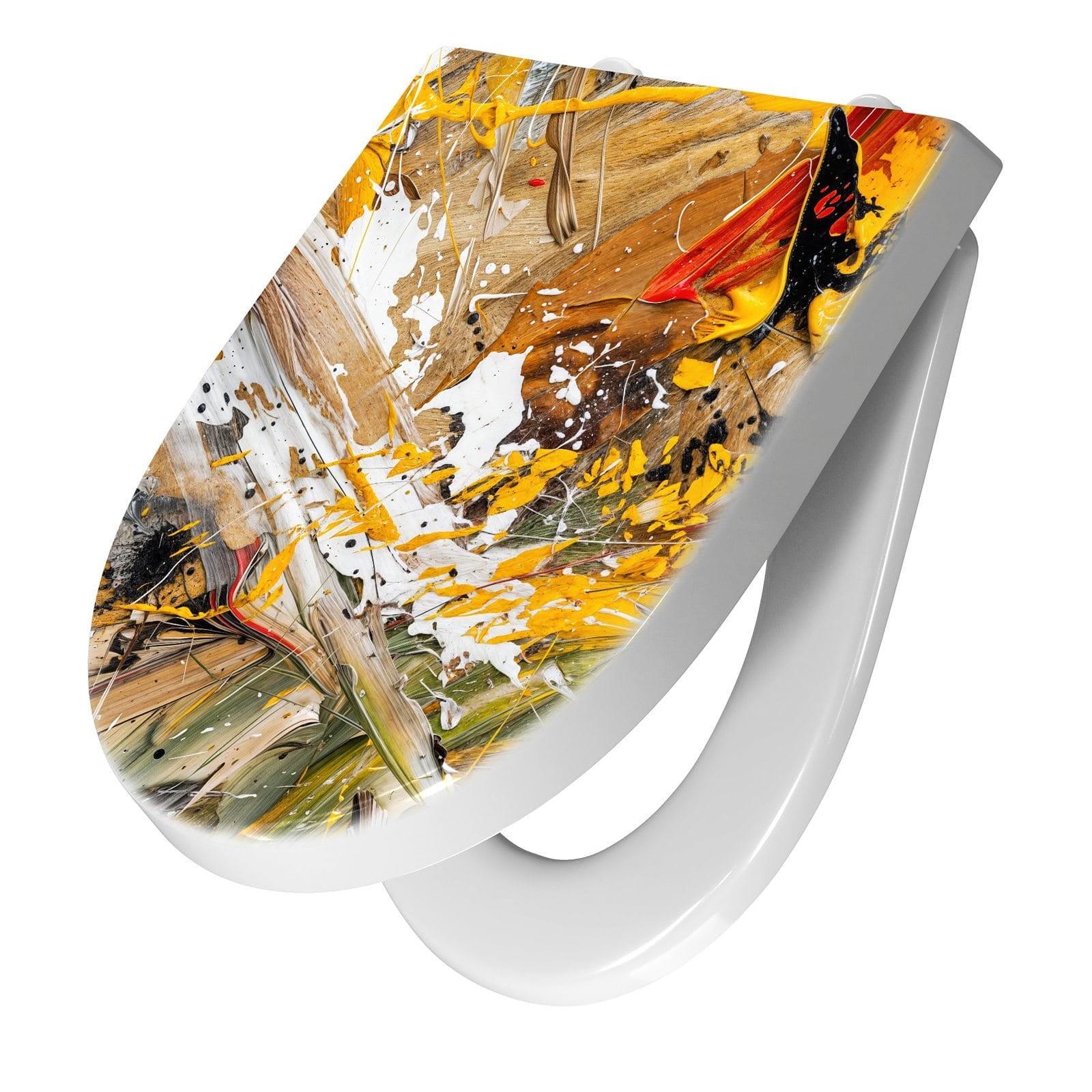 WC-Sitz mit Absenkautomatik Abstrakte Malerei