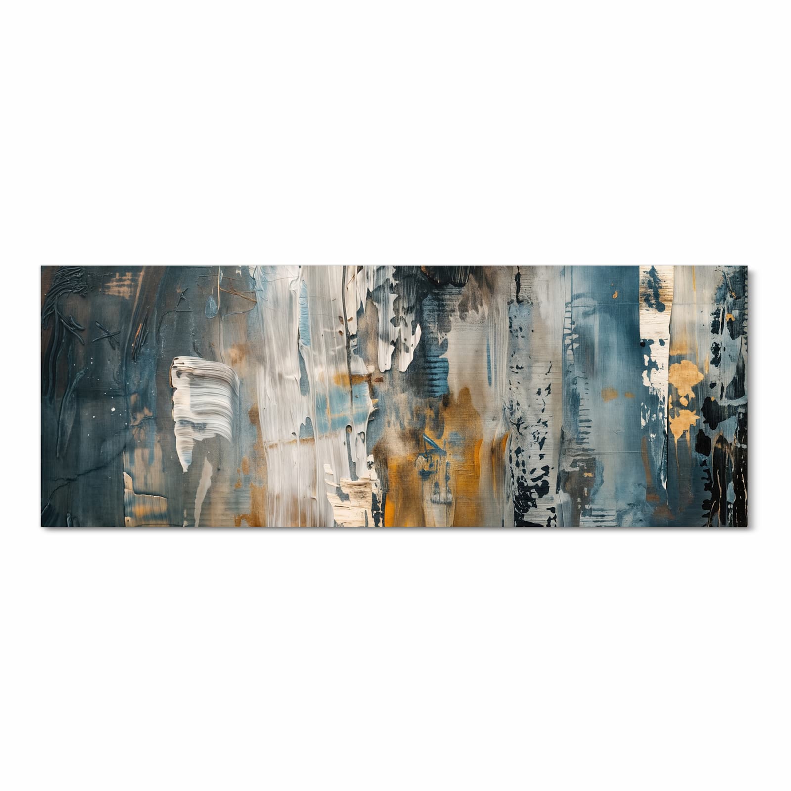 Dünner Küchenteppich mit Motiv Abstrakte Kunstwerke in Frontansicht für Ordnung & Übersicht