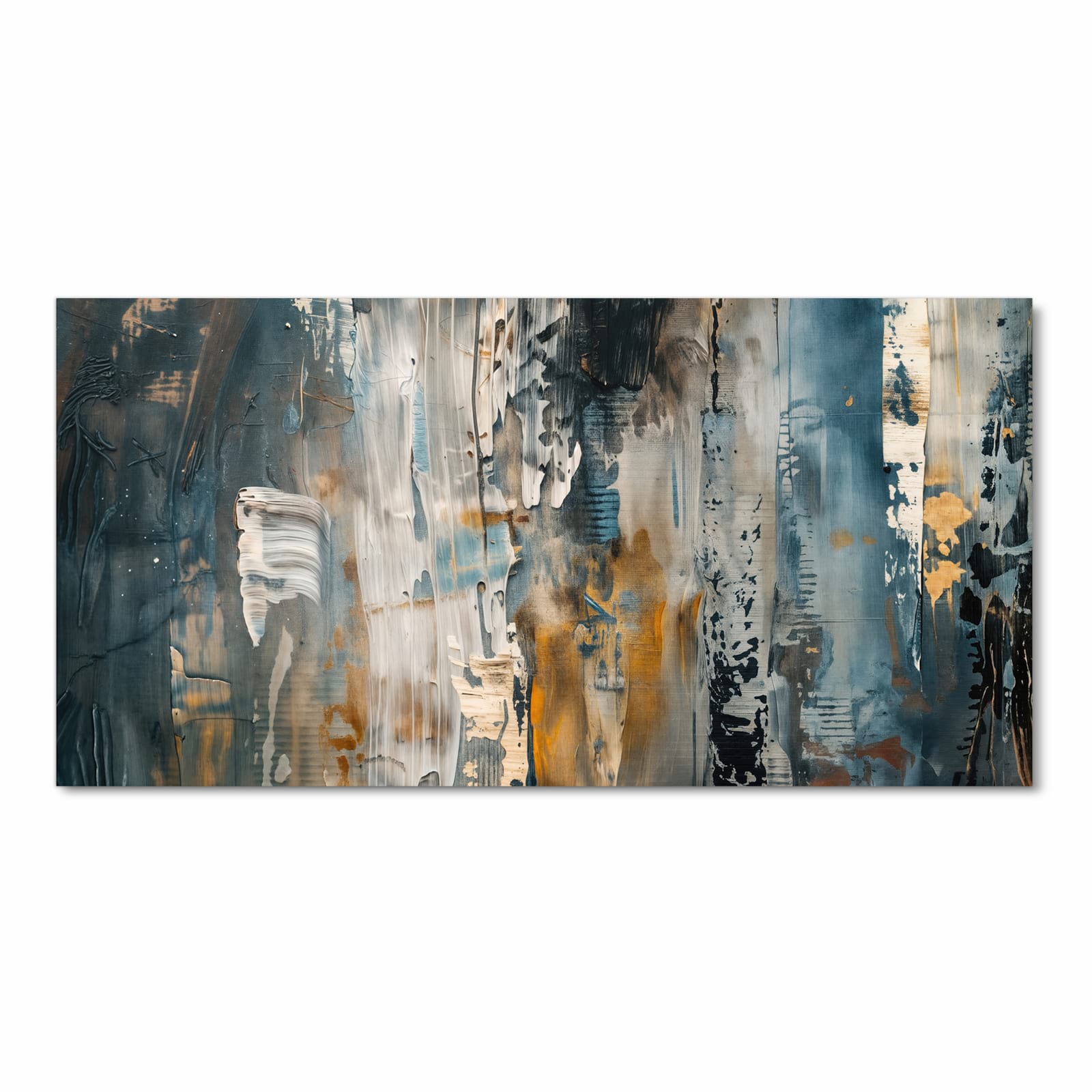 Rutschfester Küchenvorleger mit Motiv Abstrakte Kunstwerke in Frontansicht