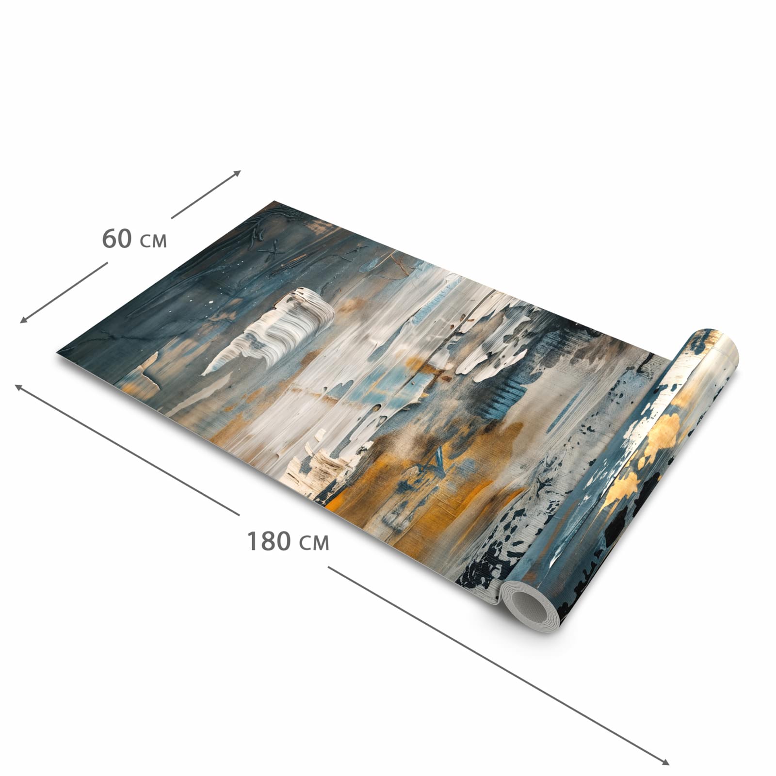 Langlebiger Küchenläufer mit Motiv Abstrakte Kunstwerke in der Grösse 80x200 cm