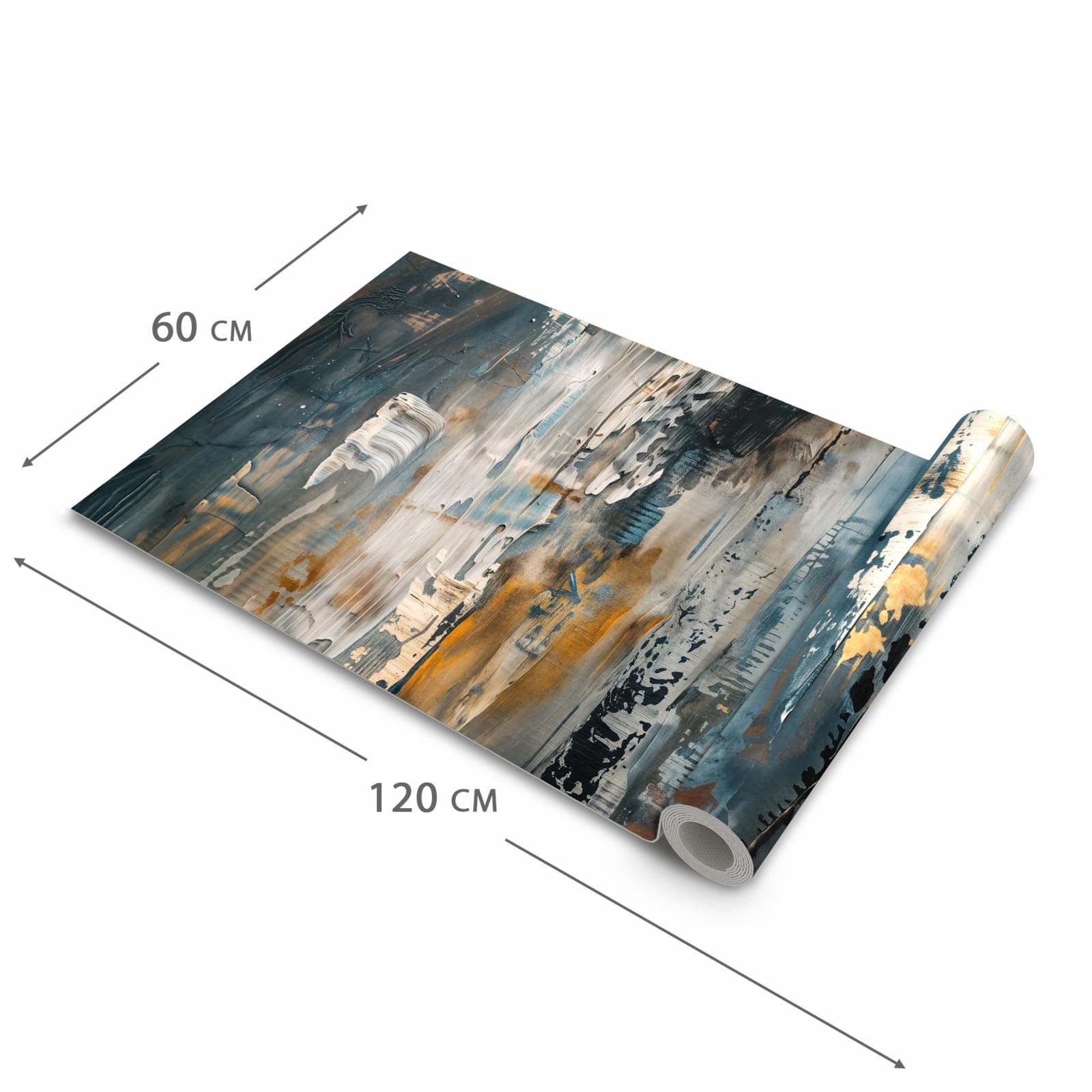 Strapazierfähiger abwaschbarer Küchenläufer mit Motiv Abstrakte Kunstwerke in der Größe 80x200 cm