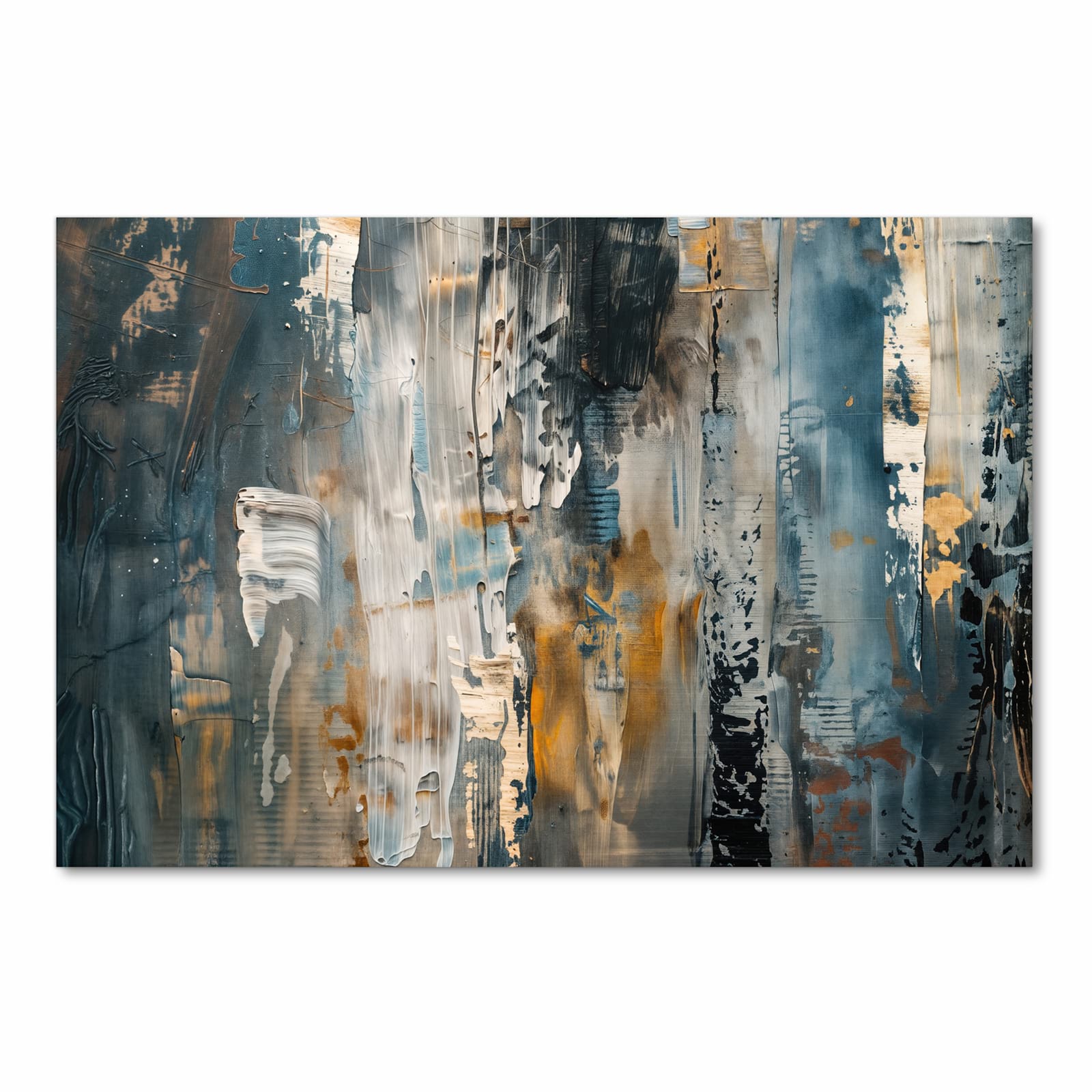 Langlebiger waschbarer Küchenläufer mit Motiv Abstrakte Kunstwerke in Frontansicht