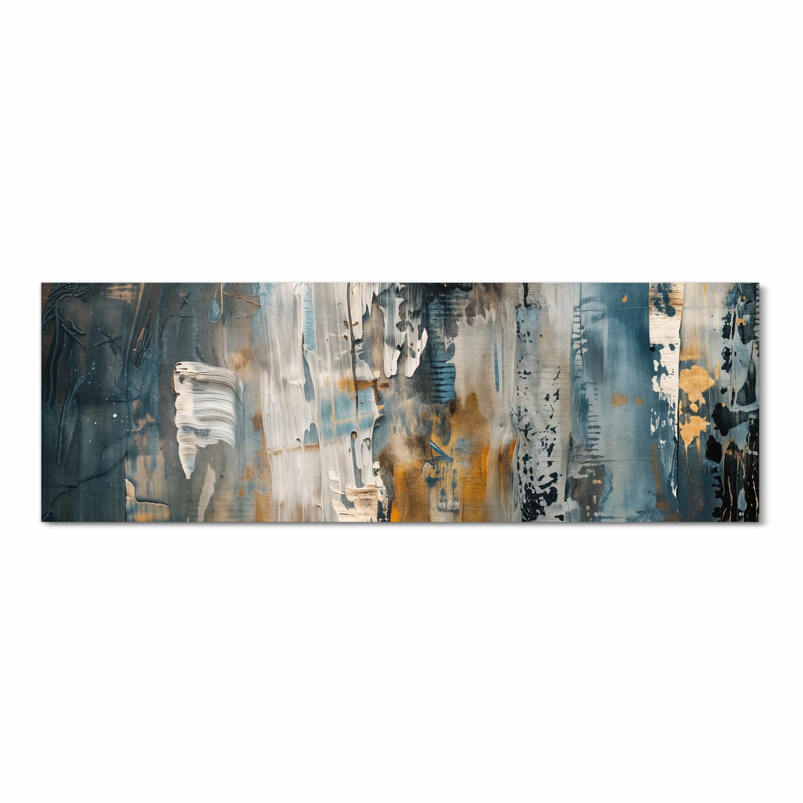 Küchenteppich mit Motiv Abstrakte Kunstwerke in Frontansicht für angenehme Haptik