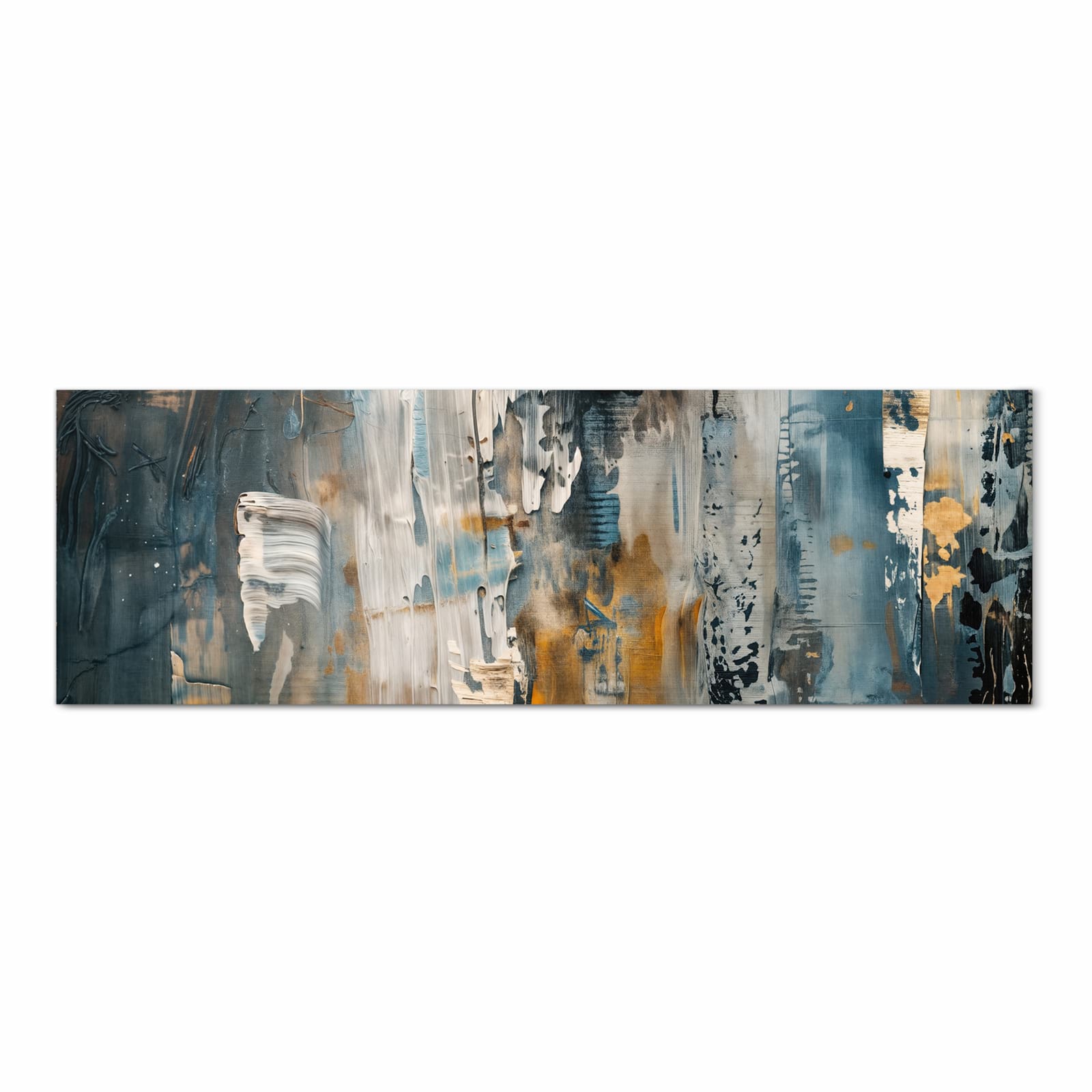 Rutschfester langer Teppich für Flur mit Motiv Abstrakte Kunstwerke in Frontansicht