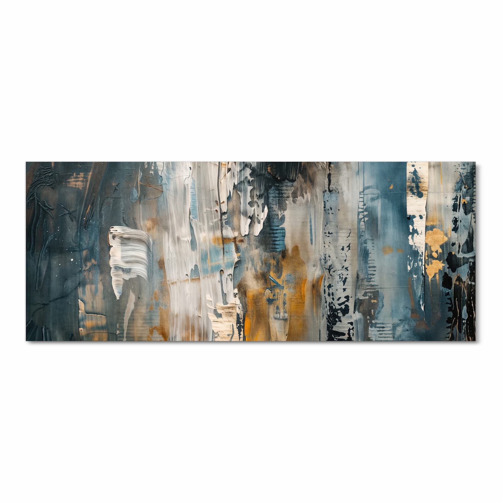 Waschbarer Küchenteppich mit Motiv Abstrakte Kunstwerke in Frontansicht für einfache Reinigung