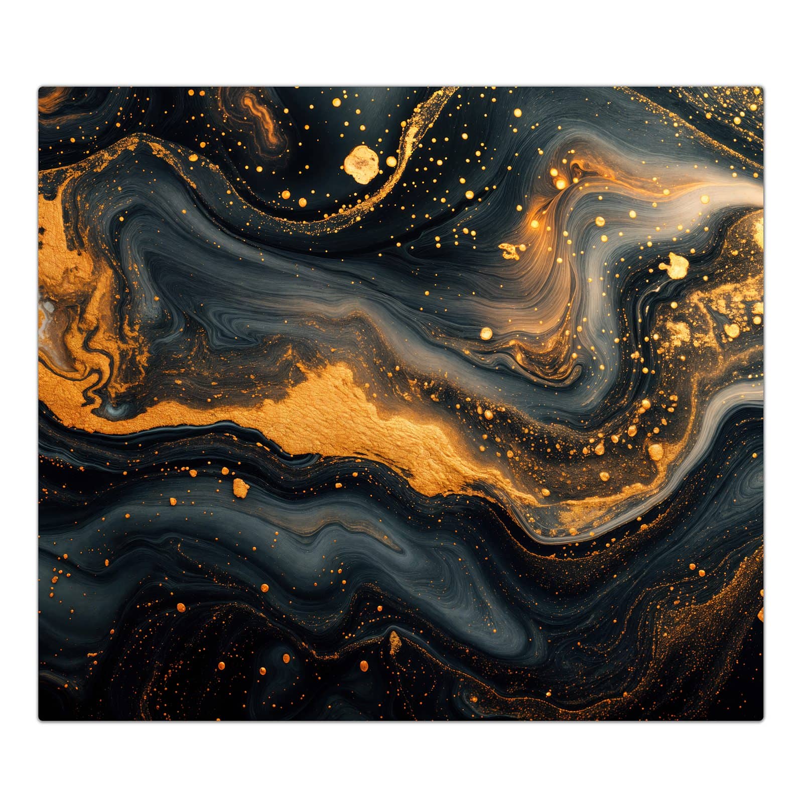 1-teilige Herdabdeckung aus Glas mit Abstrakter Wirbel-Motiv in der Frontansicht #grösse_1-Teilig (60x52cm)