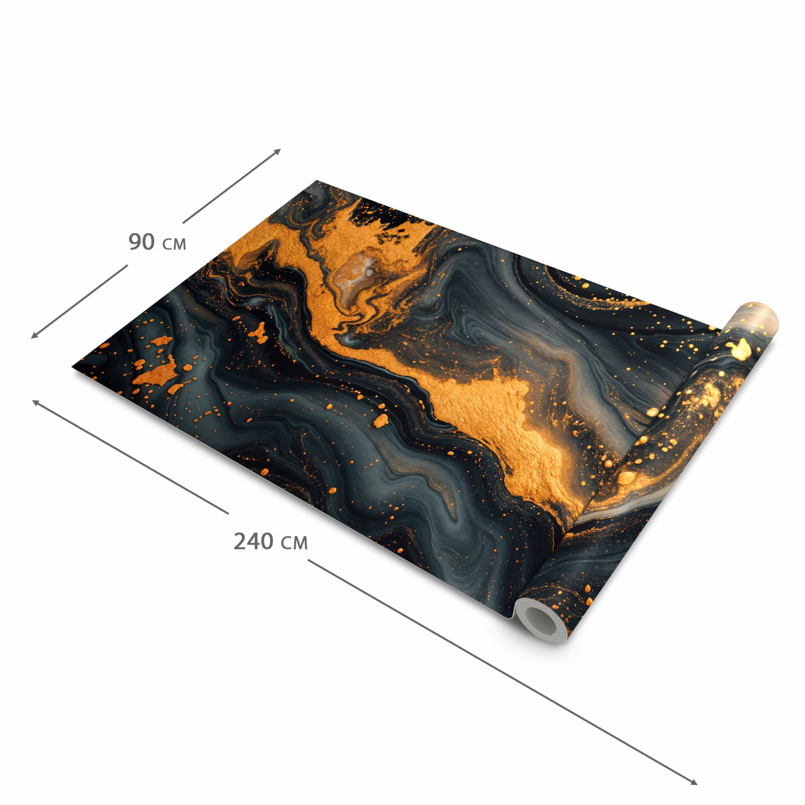 Hygienischer moderner Küchenläufer mit Motiv Abstrakter Wirbel in der Grösse 80x200 cm