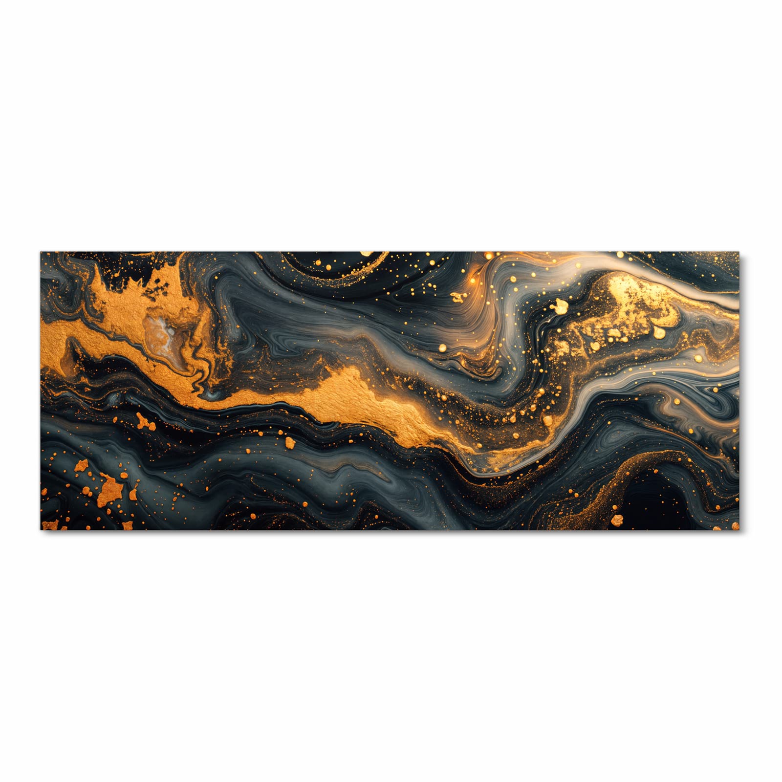 Bodenschonender Küchenteppich mit Motiv Abstrakter Wirbel in Frontansicht