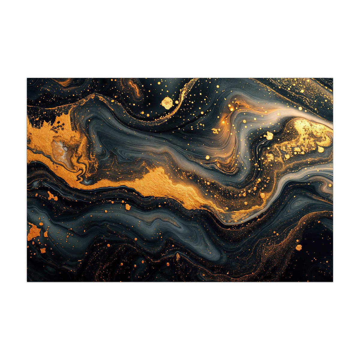 Küchenrückwand aus Glas Marmor mit Goldadern im Hochformat, Motiv bildfüllend von vorn
