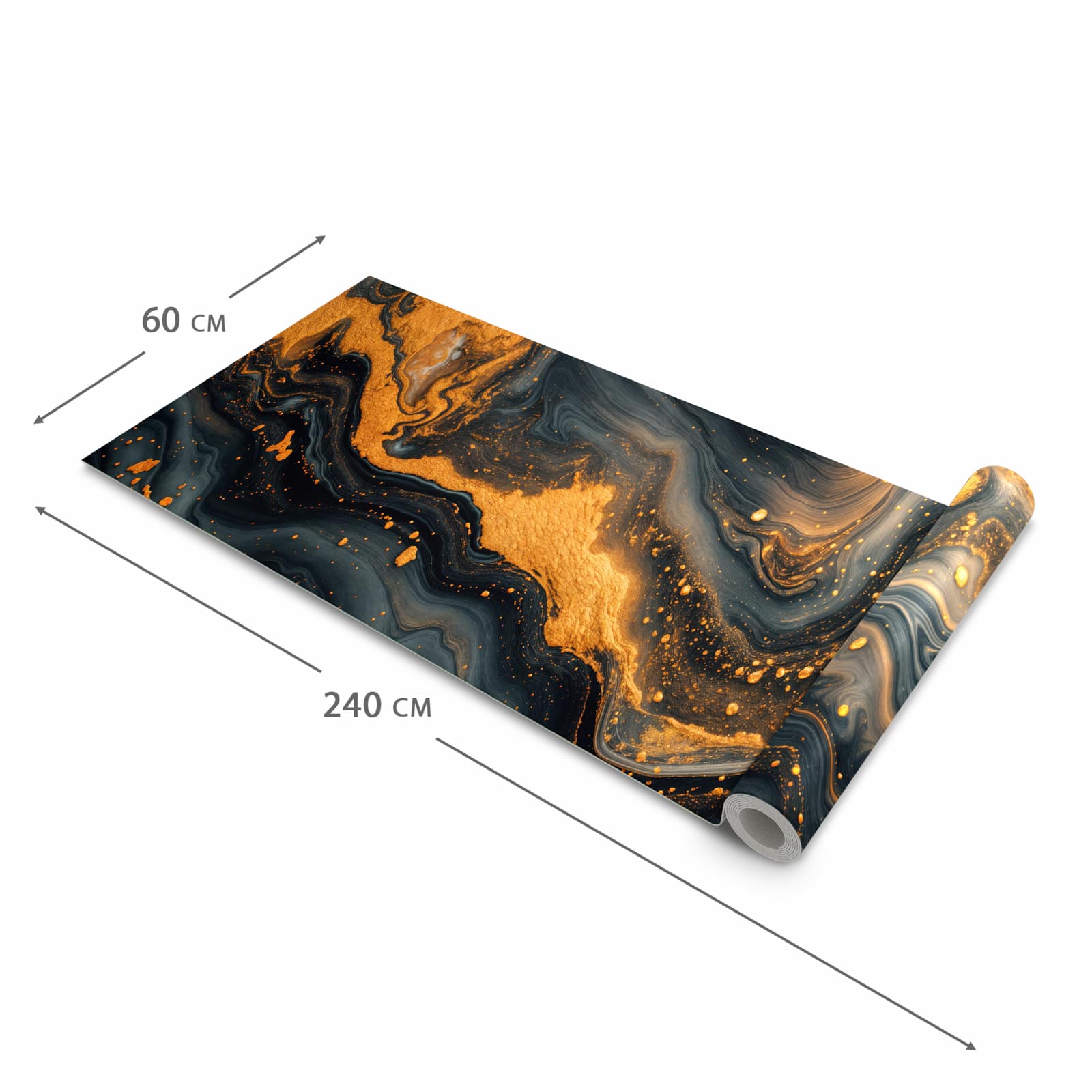 Schmutzabweisender Küchenläufer mit Motiv Abstrakter Wirbel in der Grösse 80x200 cm