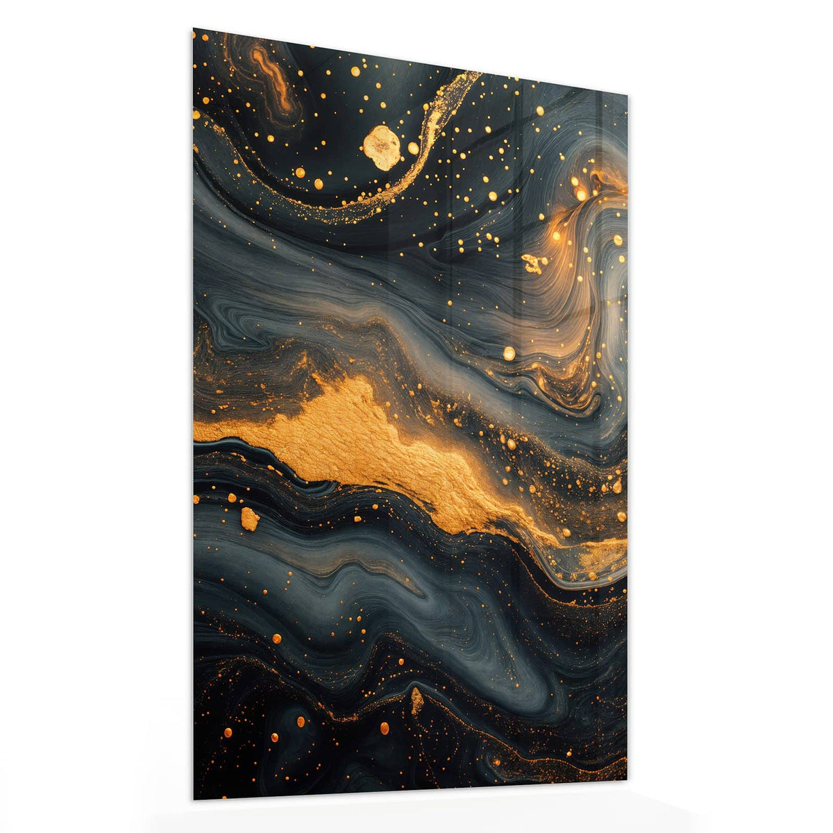11 Größen – von 30 × 60 bis 60 × 150 cm – Wandbild - Marmor mit Goldadern - Hochformat