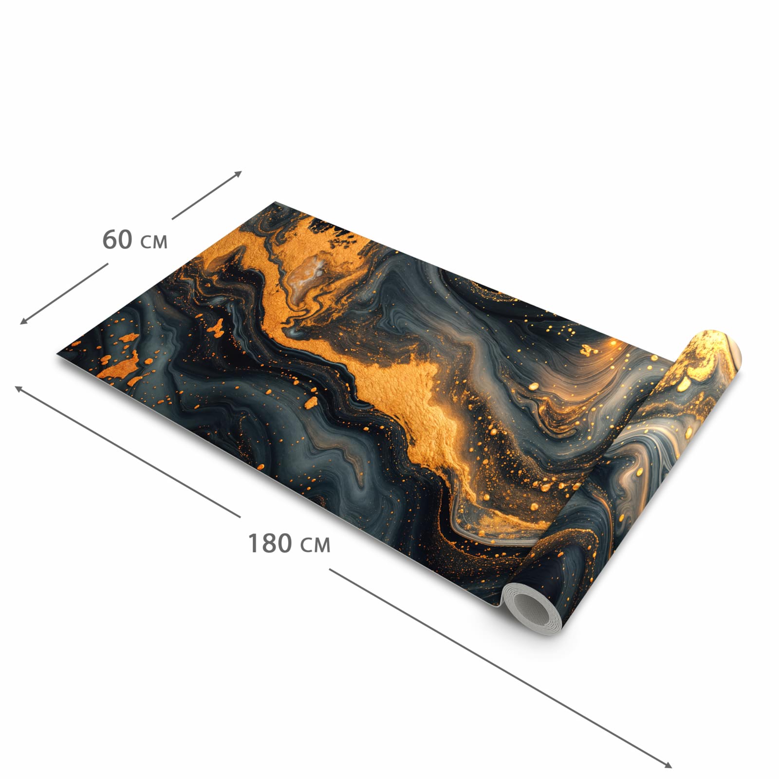 Fleckenresistenter Küchenläufer mit Motiv Abstrakter Wirbel in der Grösse 80x200 cm
