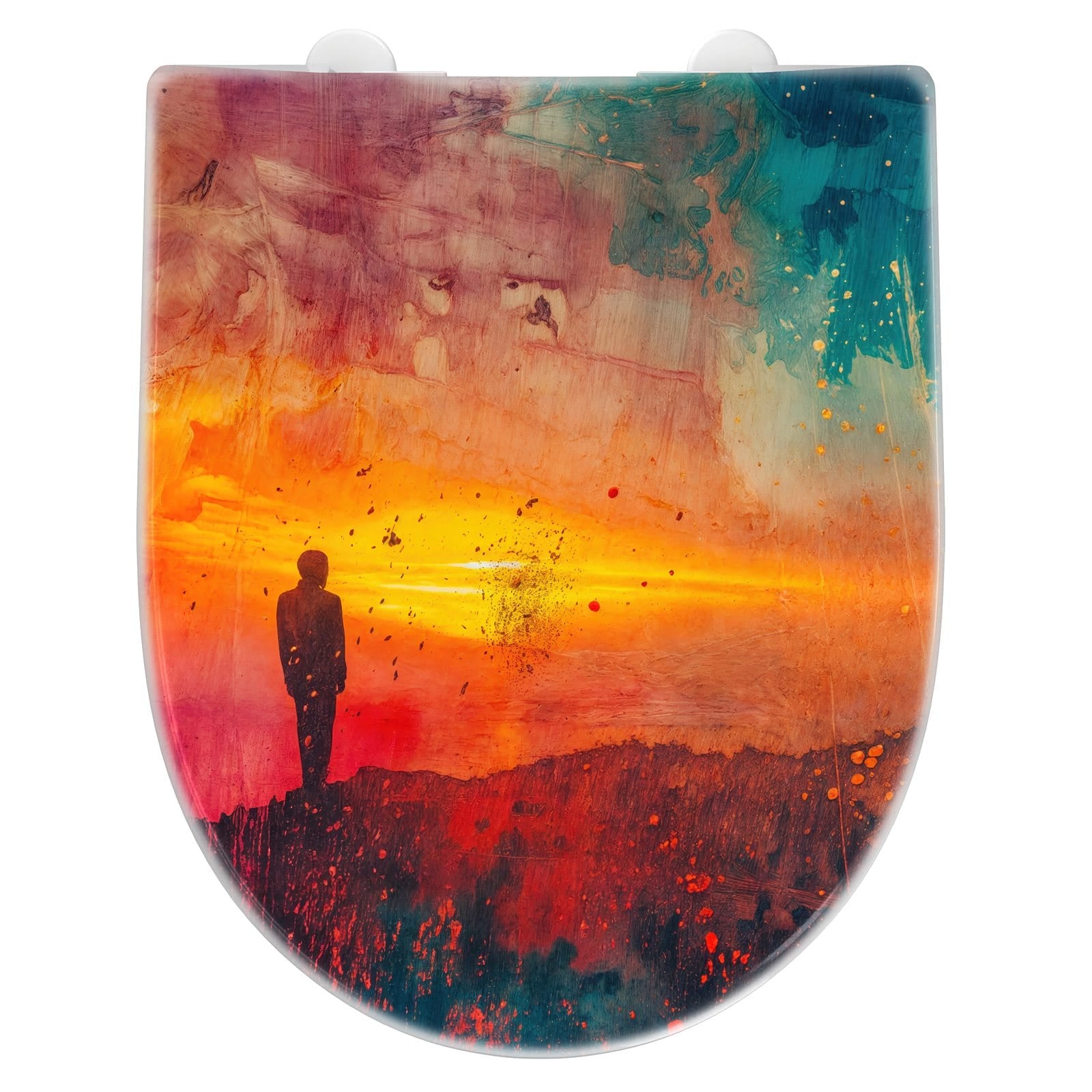 WC-Sitz mit Absenkautomatik Abstrakte Sonnenaufgang