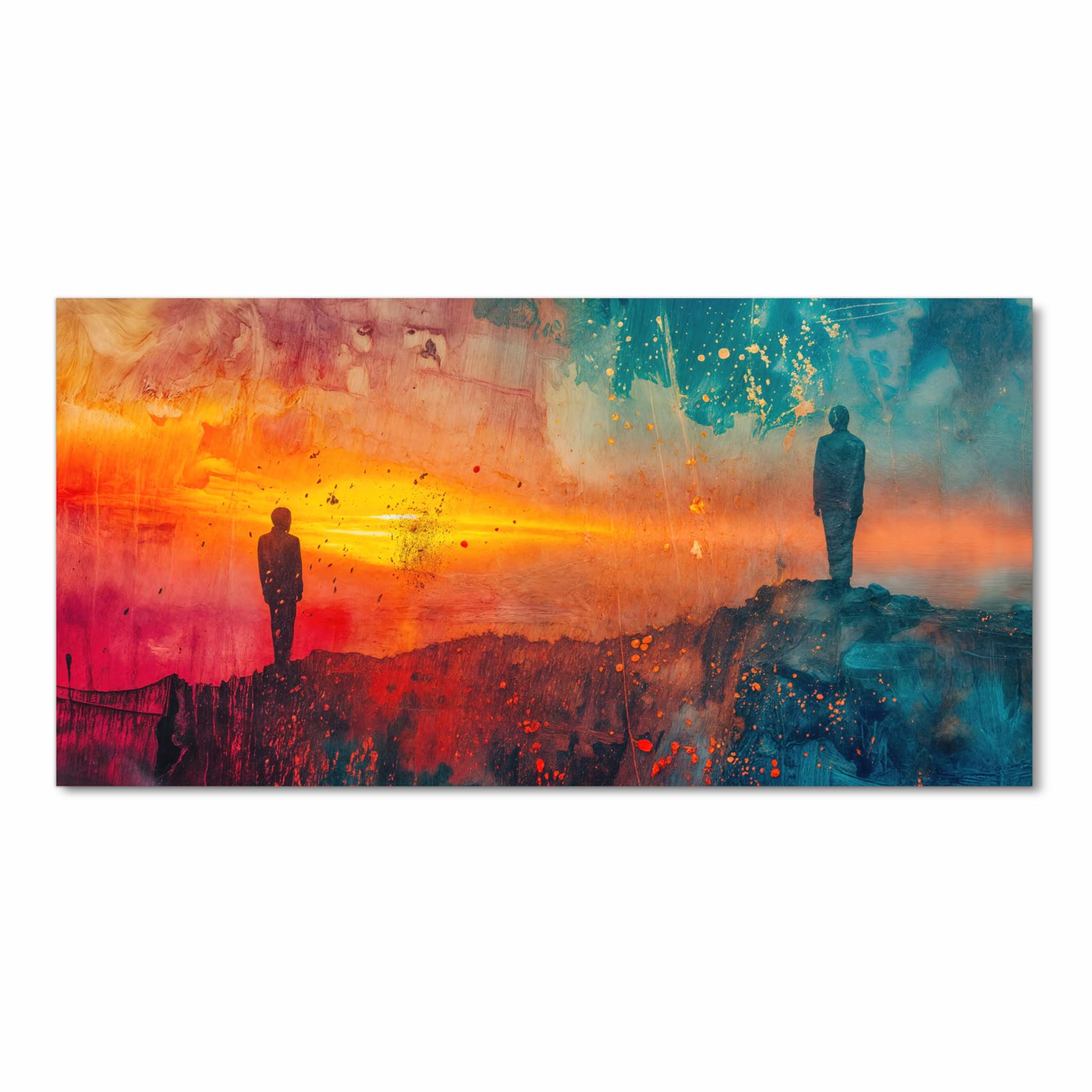 Küchenteppich mit Motiv Abstrakte Sonnenaufgang in Frontansicht für sichere Aufbewahrung