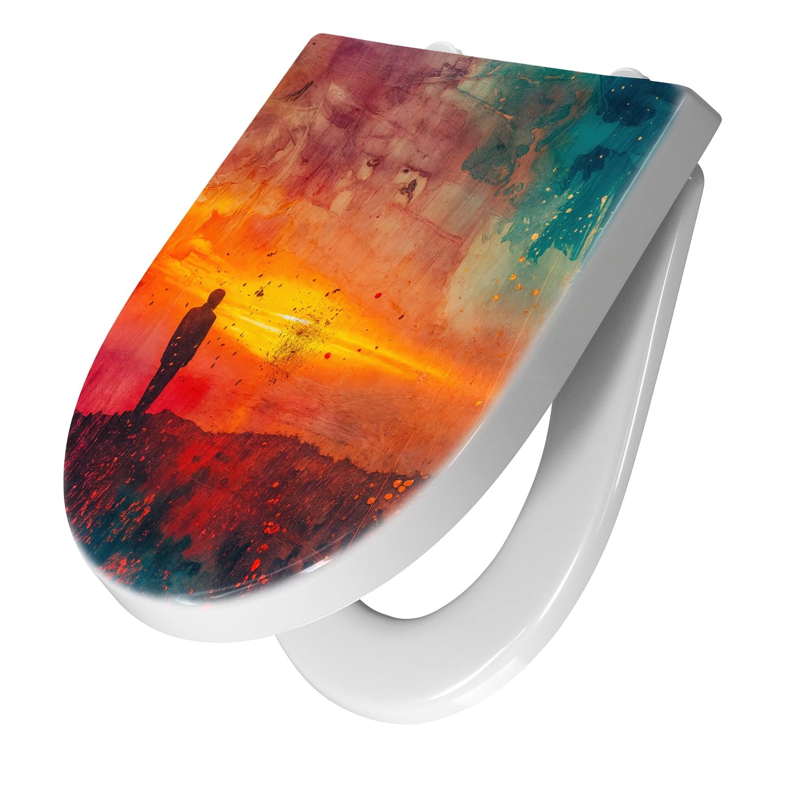 WC-Sitz mit Absenkautomatik Abstrakte Sonnenaufgang