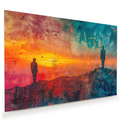 Wandbild mit dem Motiv Silhouette am Horizont